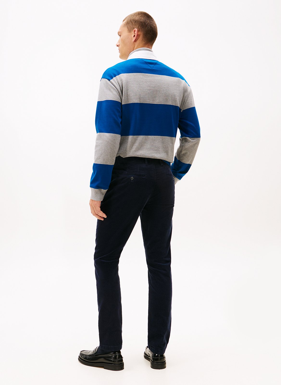 Gerade Hose aus einfarbigem Samt TOMMY HILFIGER Blau