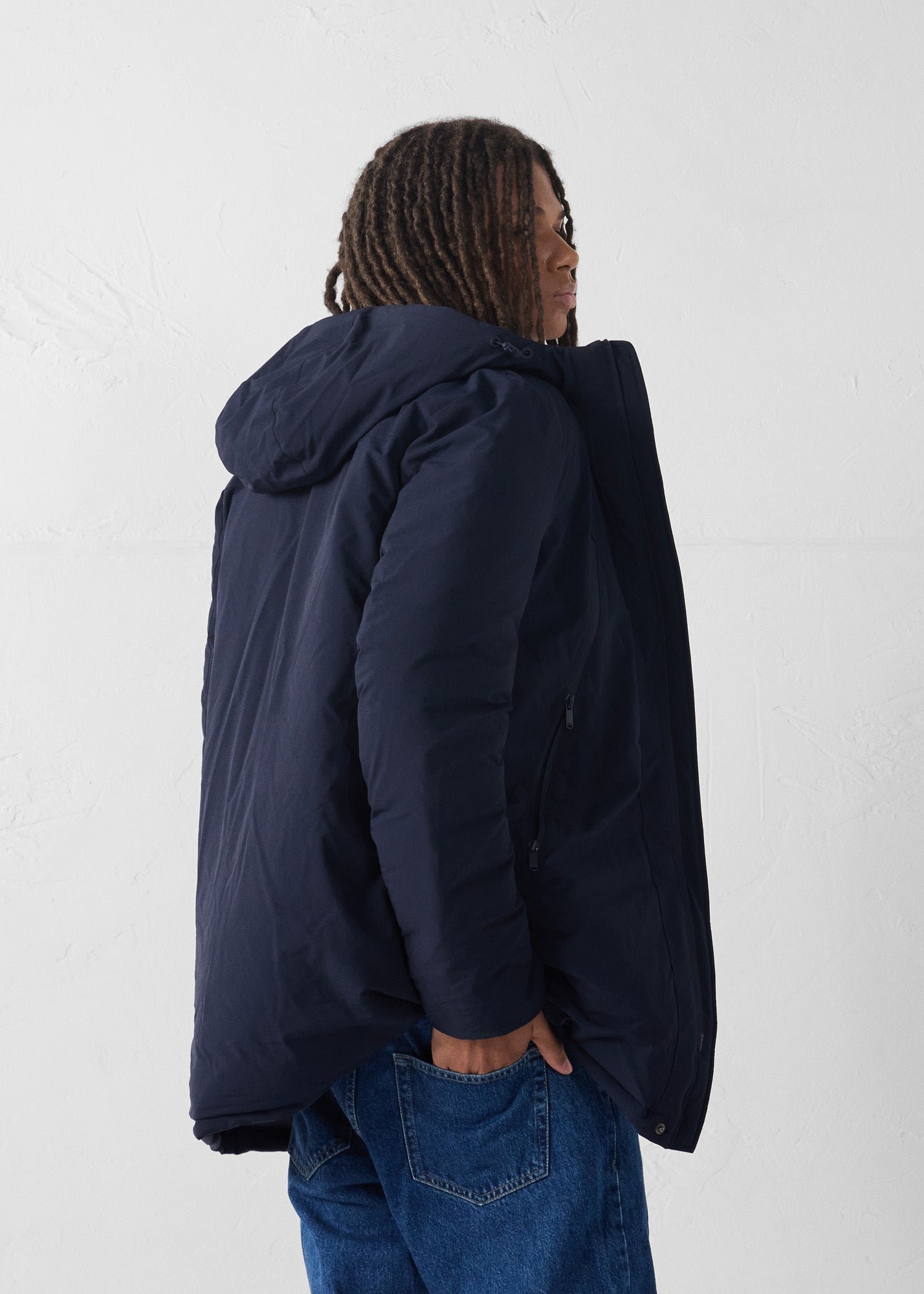 Icefloe hooded long jacket JOTT Blue