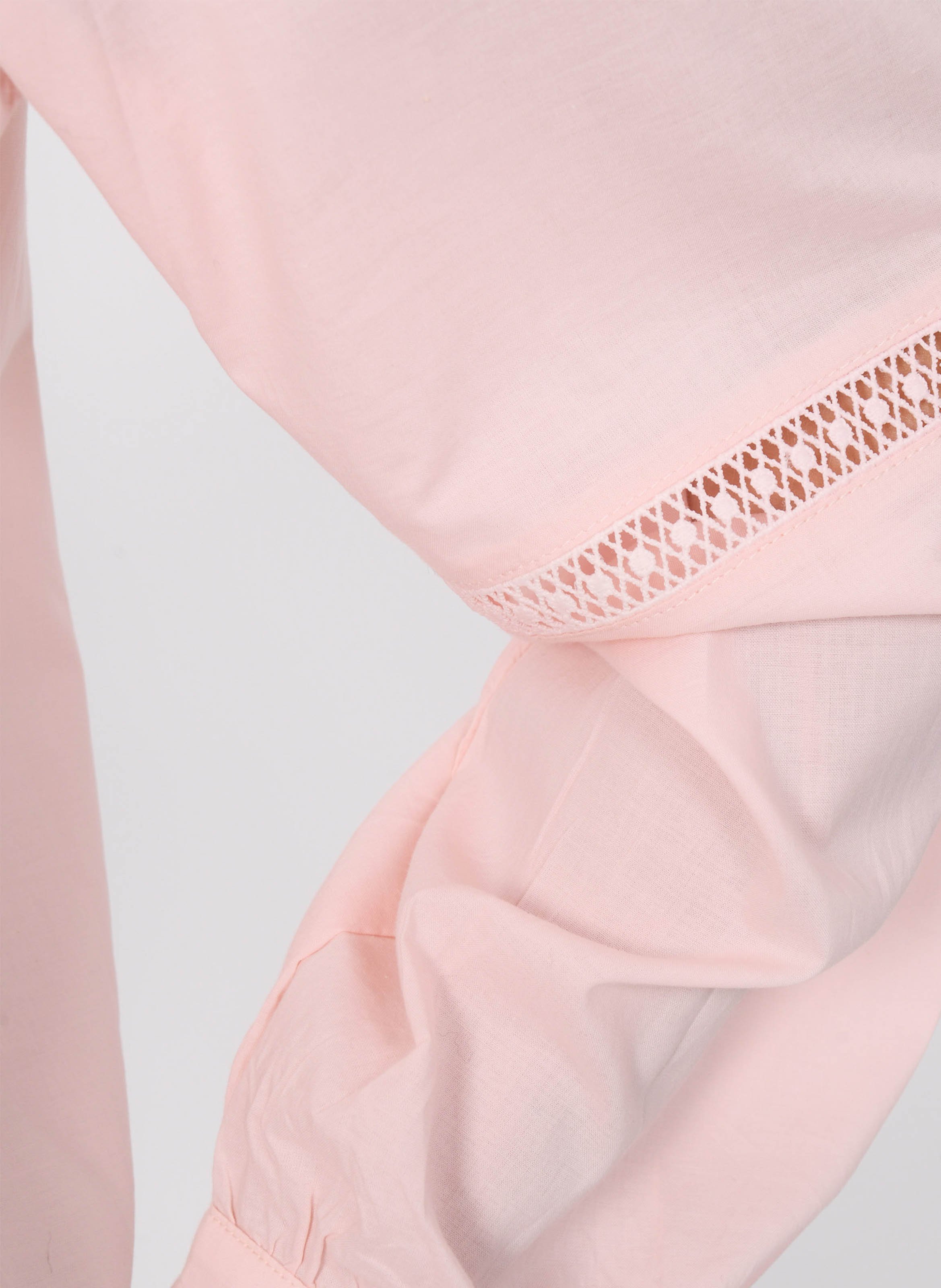 Recht katoenen overhemd met opstaande kraag KOOKAI Roze