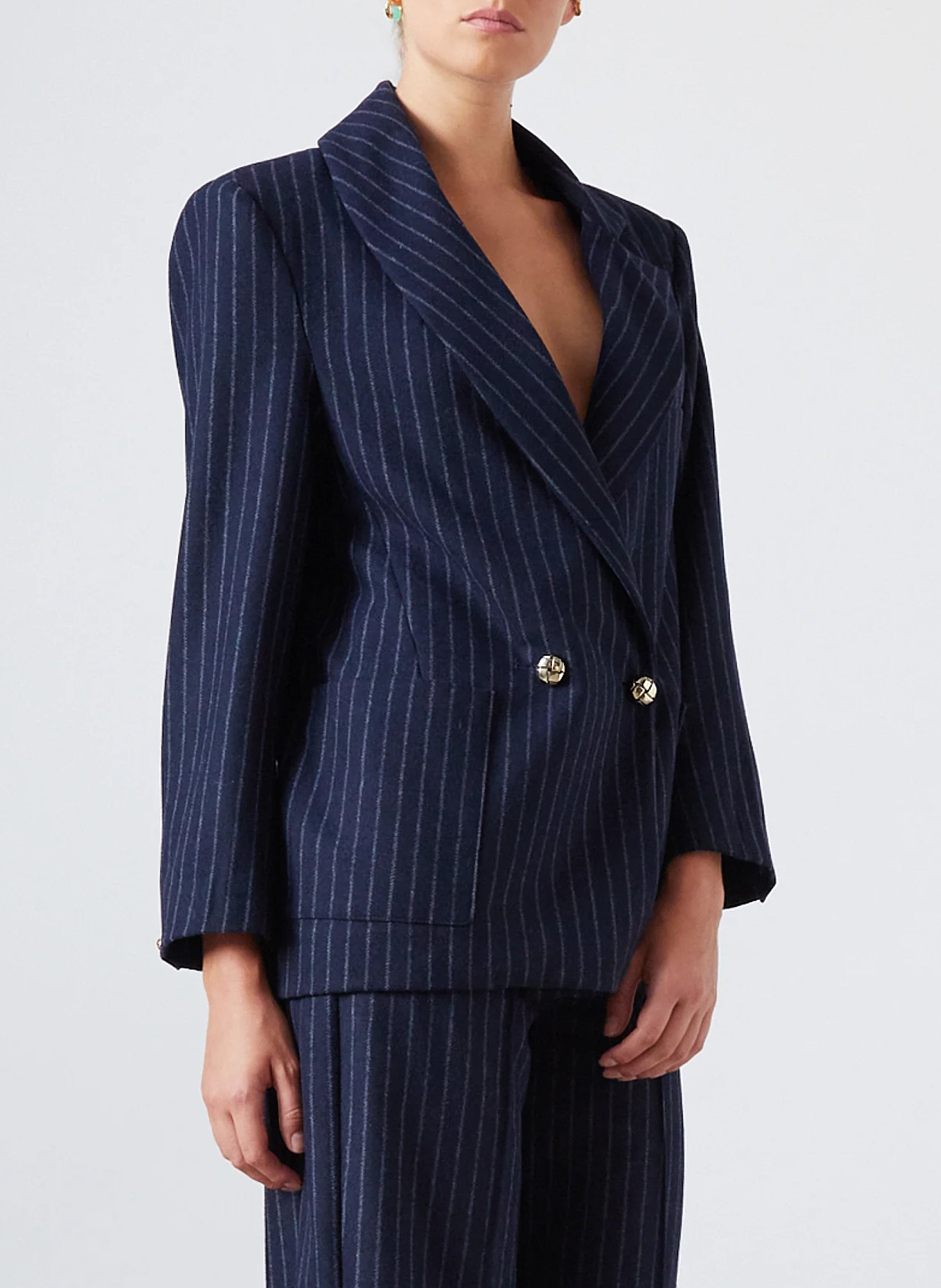 Blazer oversize en lin bio THE LABEL EDITION Bleu