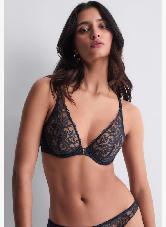 Architecture underwired triangle bra | Blue by AUBADE Architecture underwired triangle bra Blue