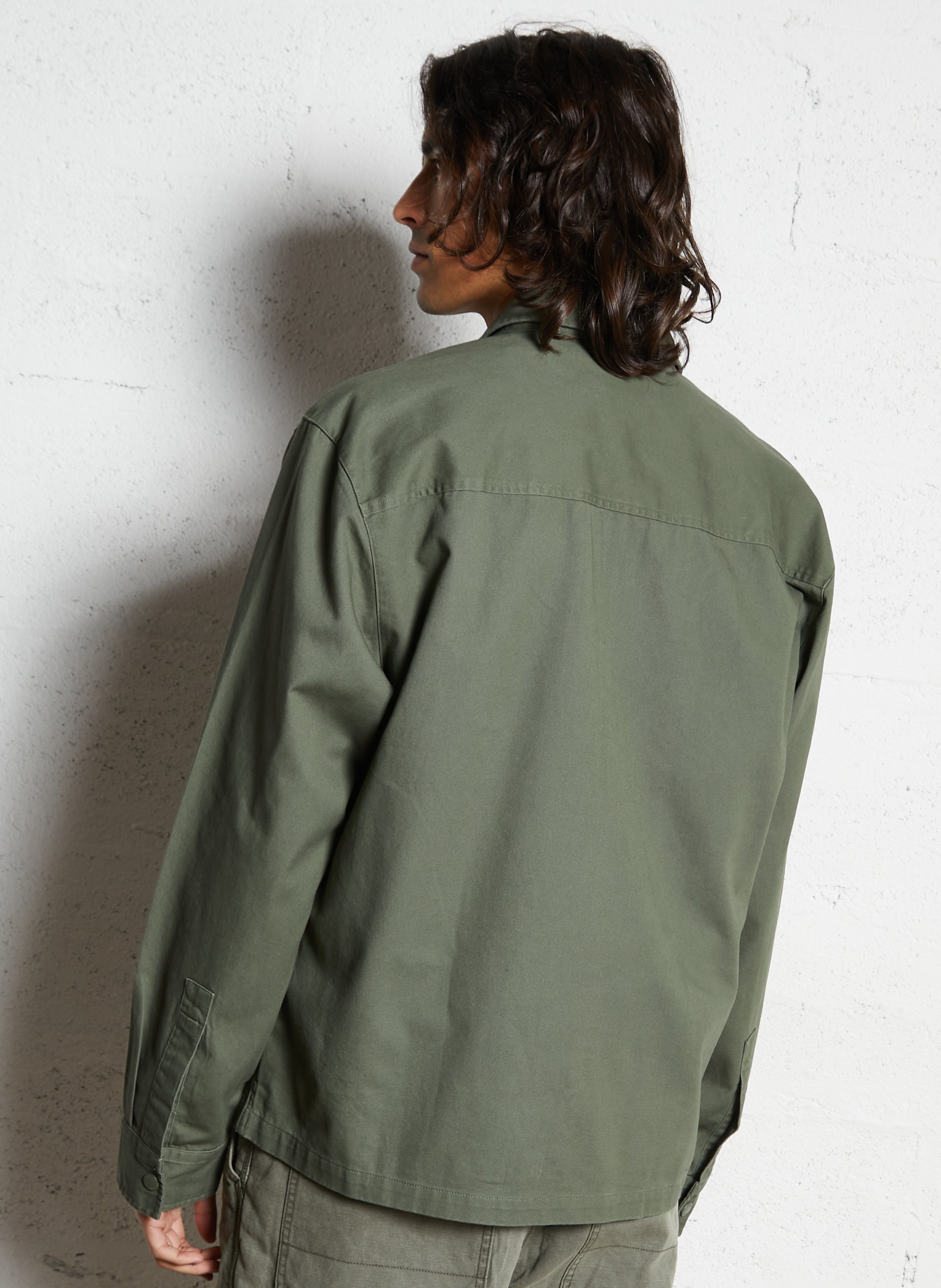 Veste col classique en coton bio FARAH Vert
