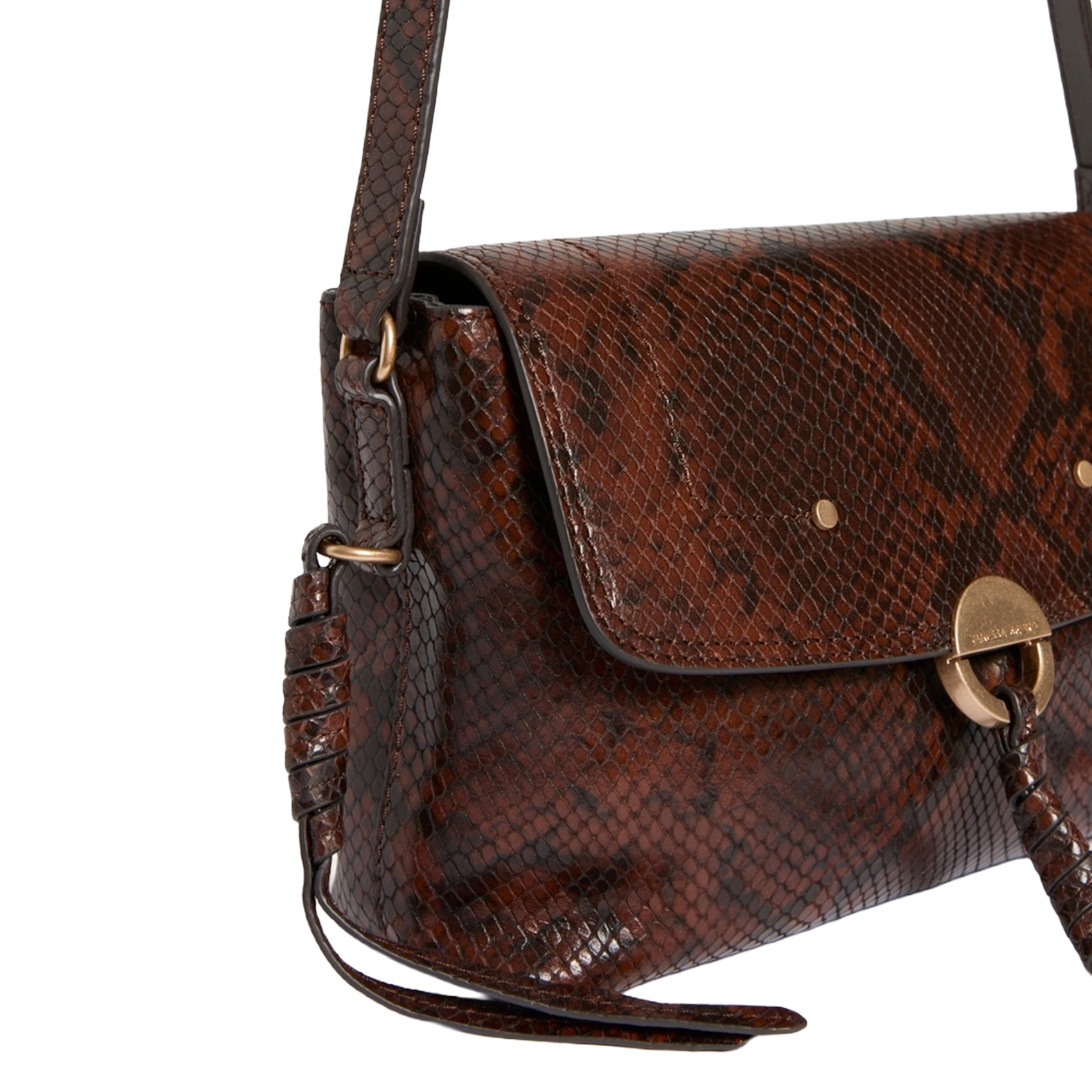 Dori leather shoulder bag VANESSA BRUNO Brown