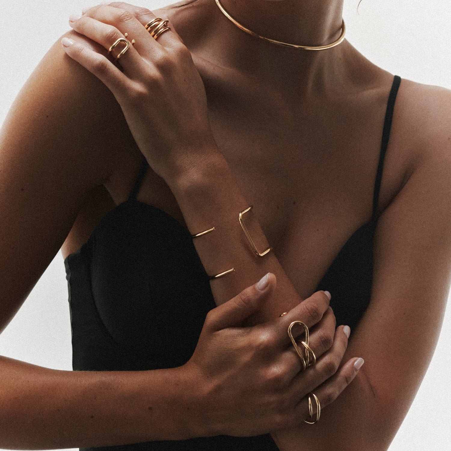 Manchette ajustable, argent recyclé MAYRENA Doré