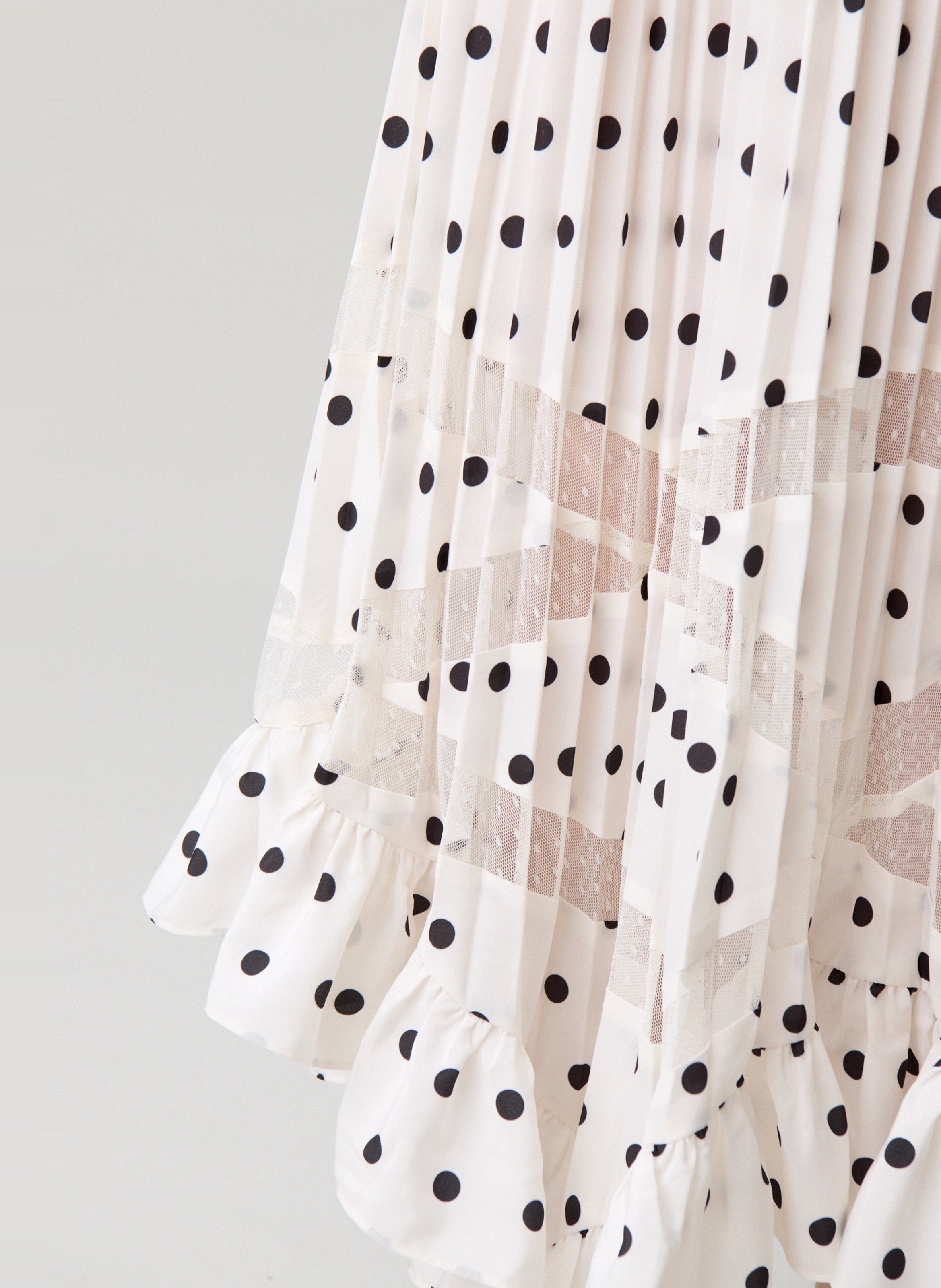 Asymmetrischer langer Rock mit Punkten CLAUDIE PIERLOT Mehrfarbig