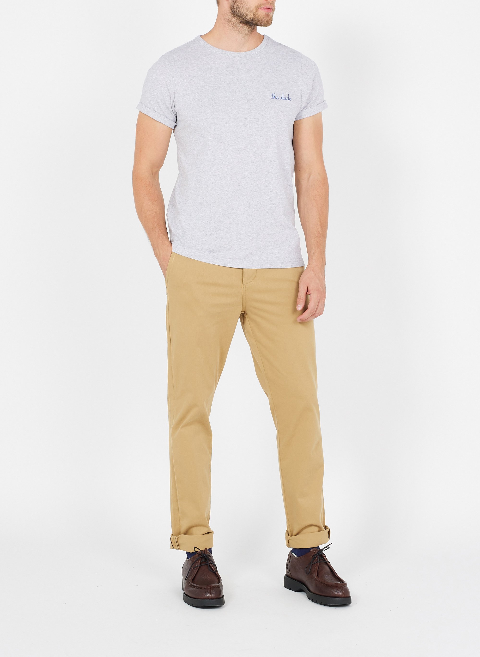Pantalon slim fit en coton mélangé  DOCKERS Beige