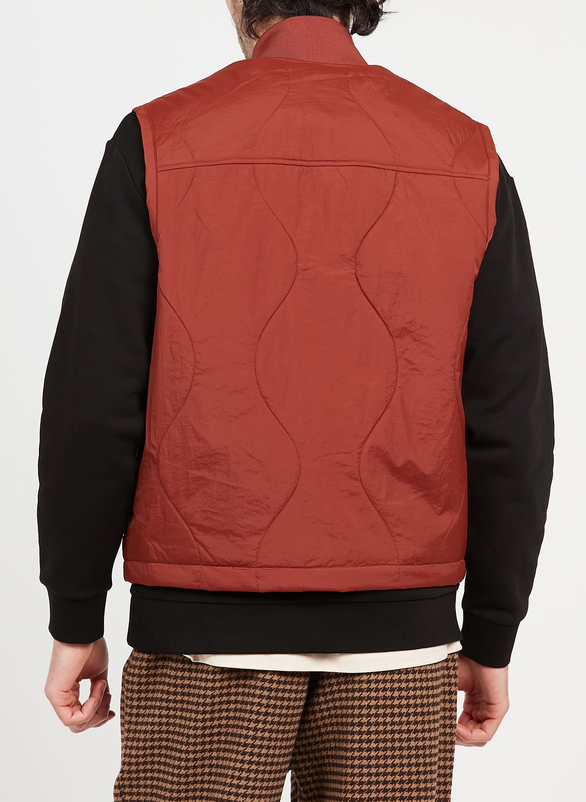 Veste à col montant en nylon  LES DEUX Rouge