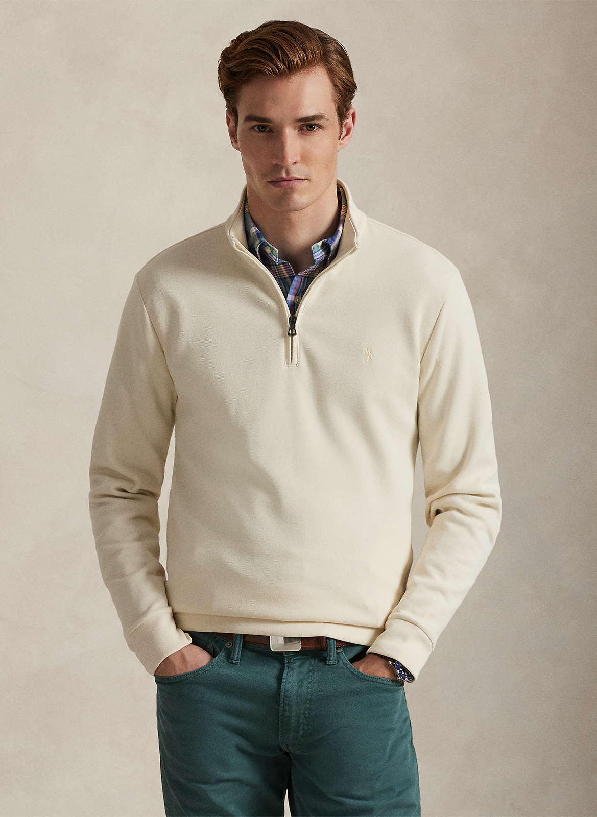 Straight high-neck cotton-blend sweater POLO RALPH LAUREN