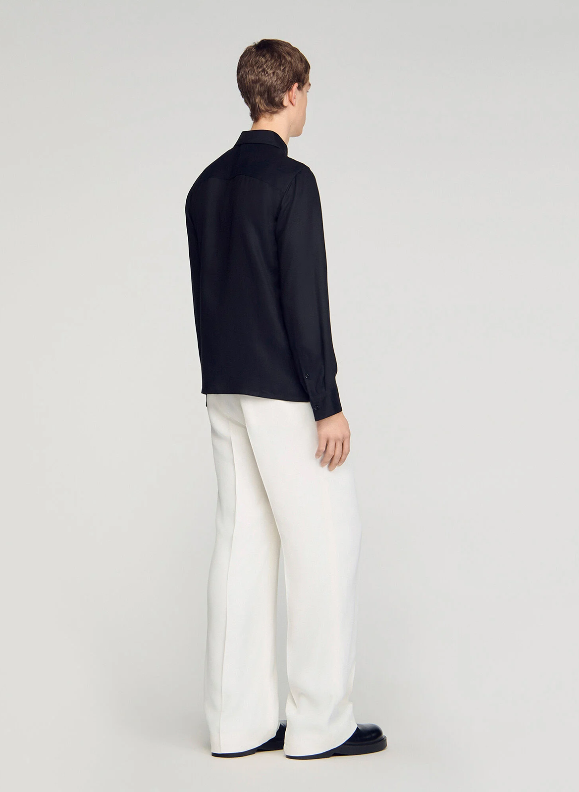 Jacket with classic collar SANDRO Black