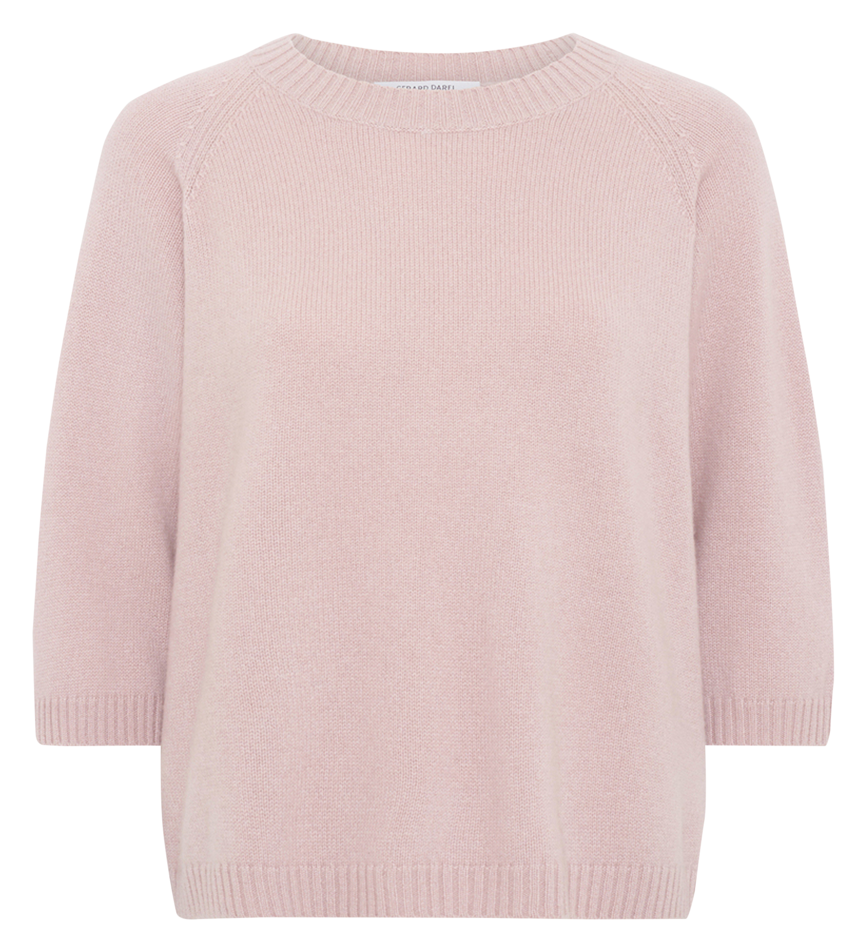 Straight cotton sweater with round neck GERARD DAREL Pink