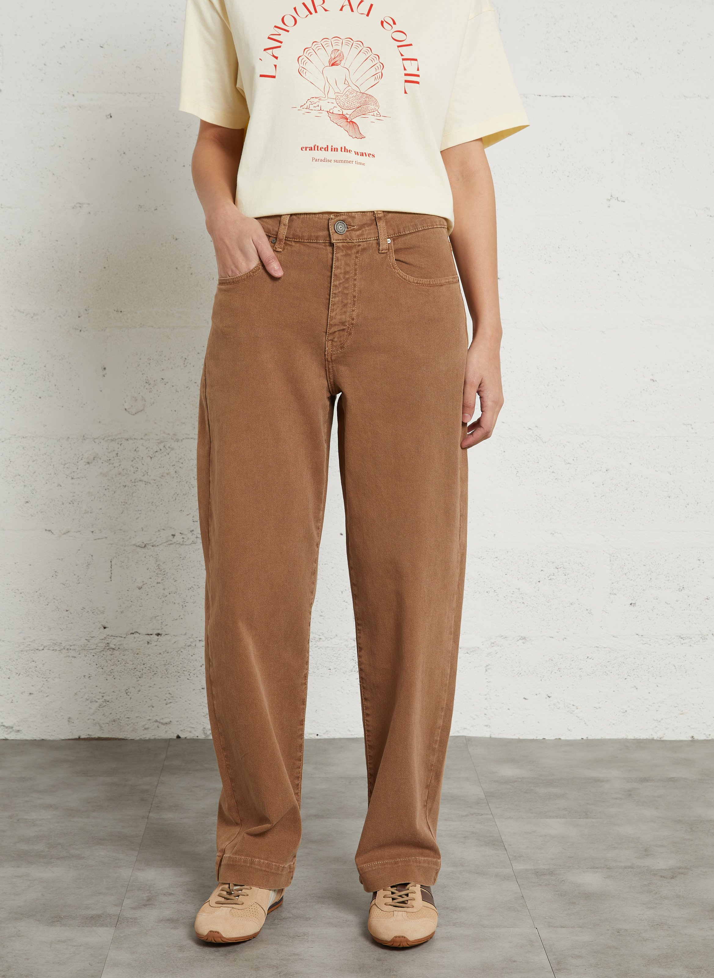 Jean boyfriend en coton mélangé SUD EXPRESS