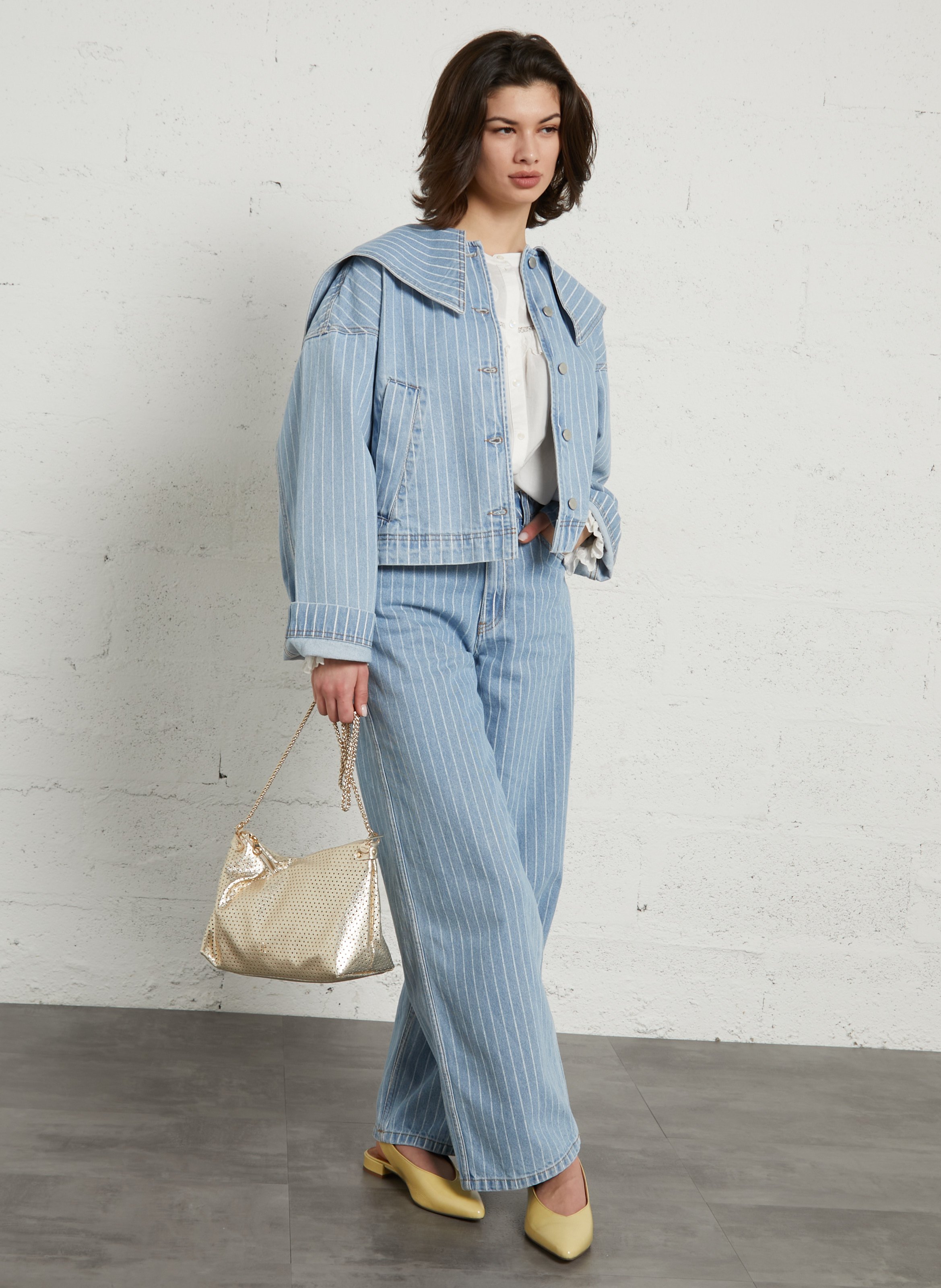 Lambskin leather shoulder bag CRAIE STUDIO Golden