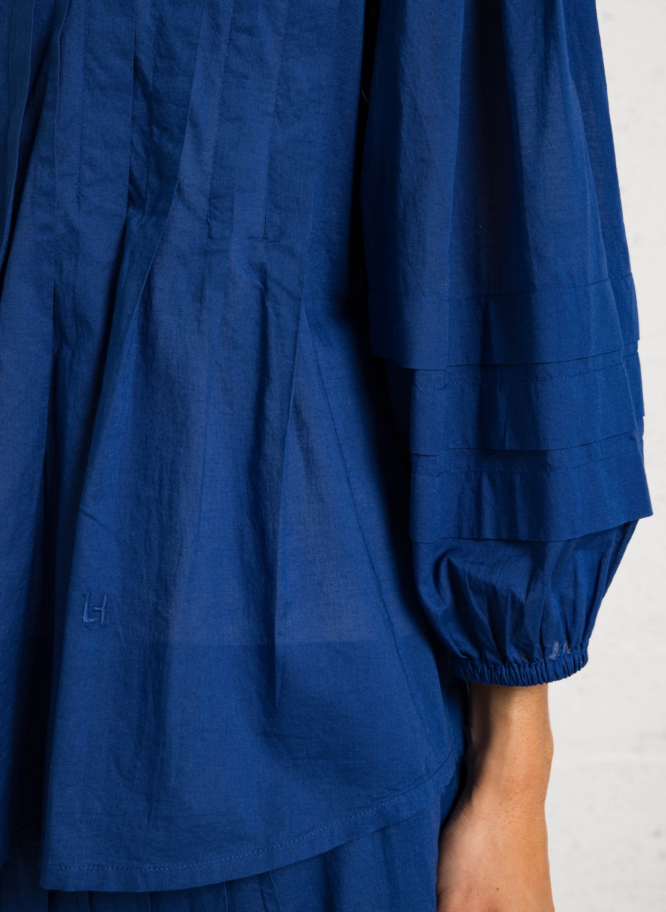 Organic cotton shirt with classic collar Blue