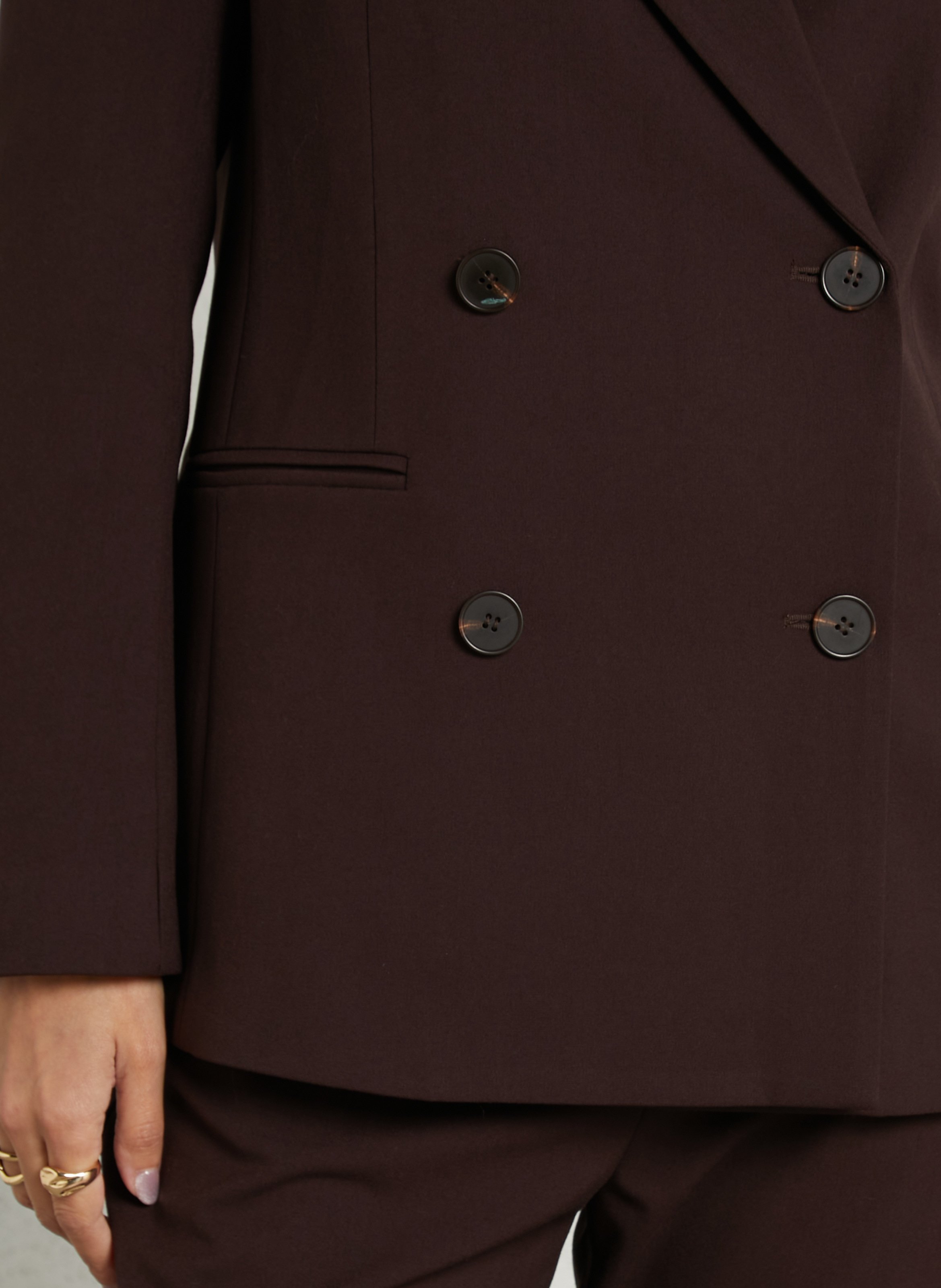 Straight-cut blazer SUNCOO Plums
