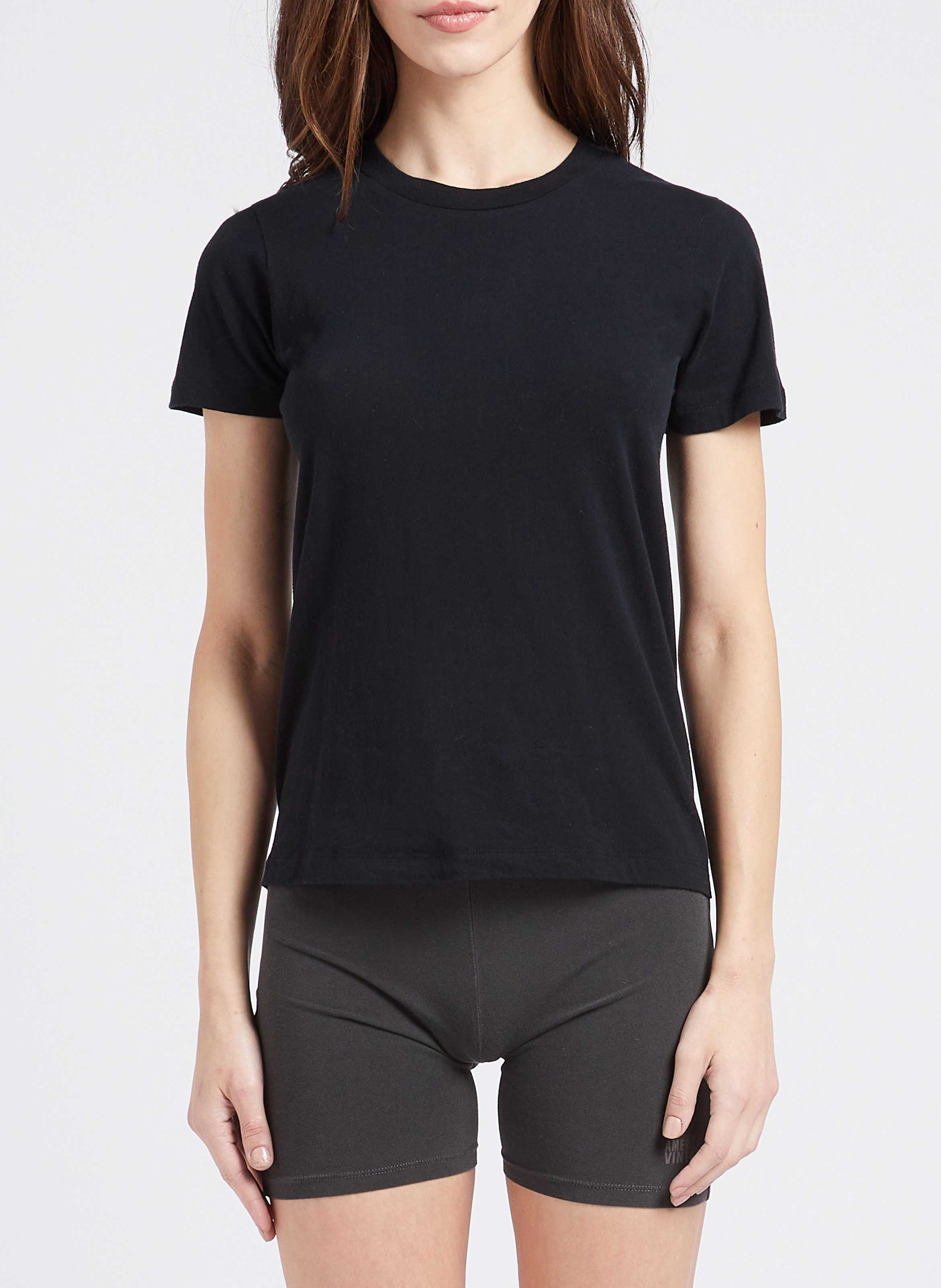 Round-neck cotton T-shirt AMERICAN VINTAGE Black