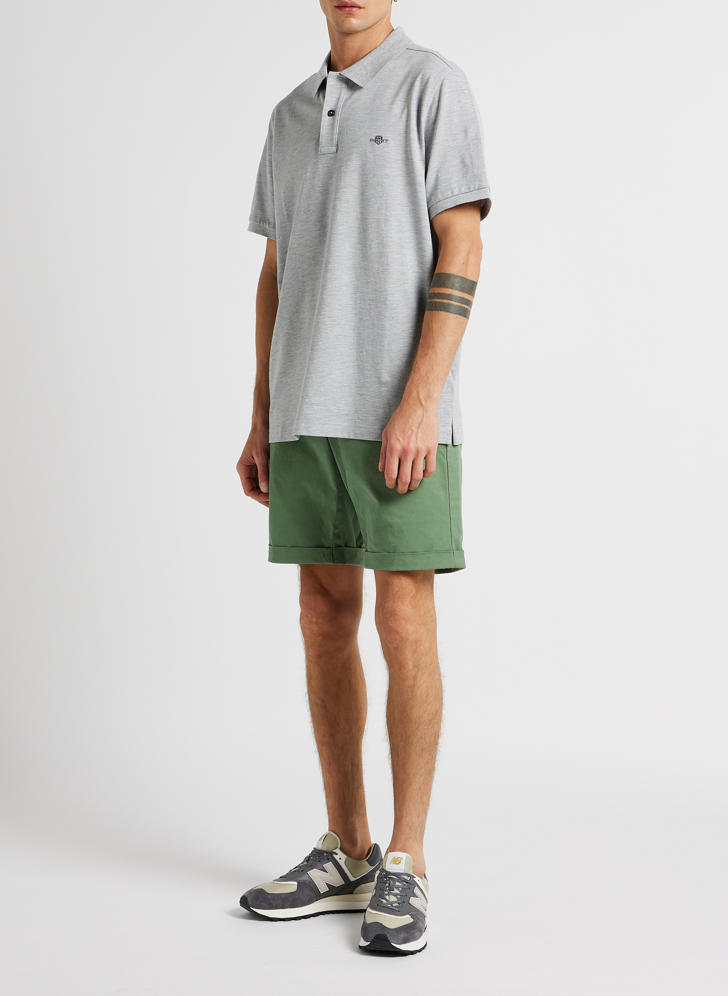 Poloshirt aus Baumwolle mit klassischem Kragen GANT Grau