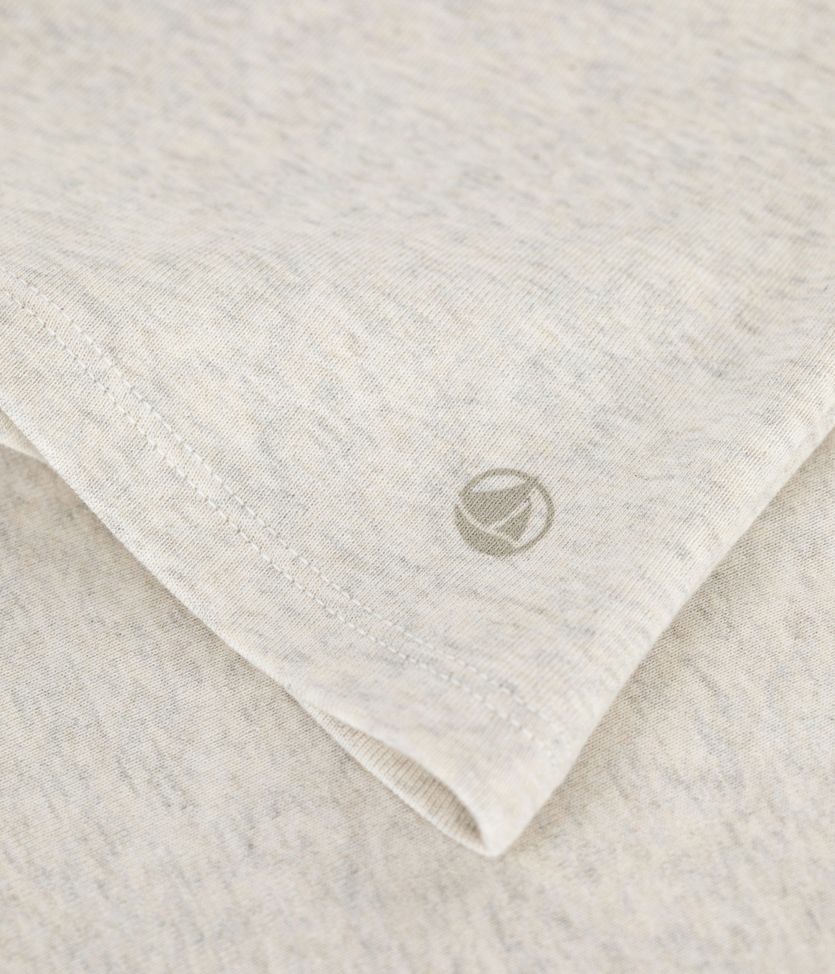 Tee-shirt col rond en coton PETIT BATEAU Beige