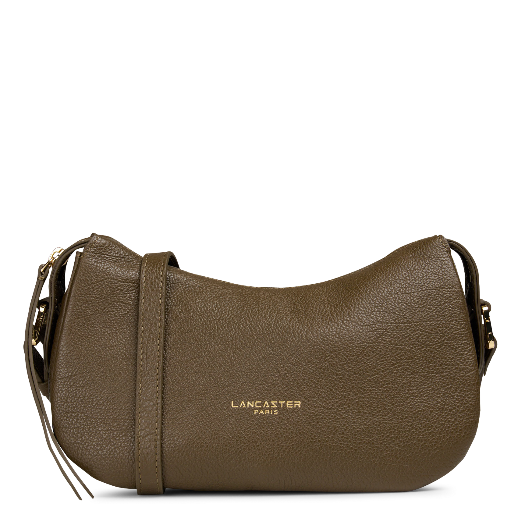Schultertasche aus Leder LANCASTER PARIS Khaki