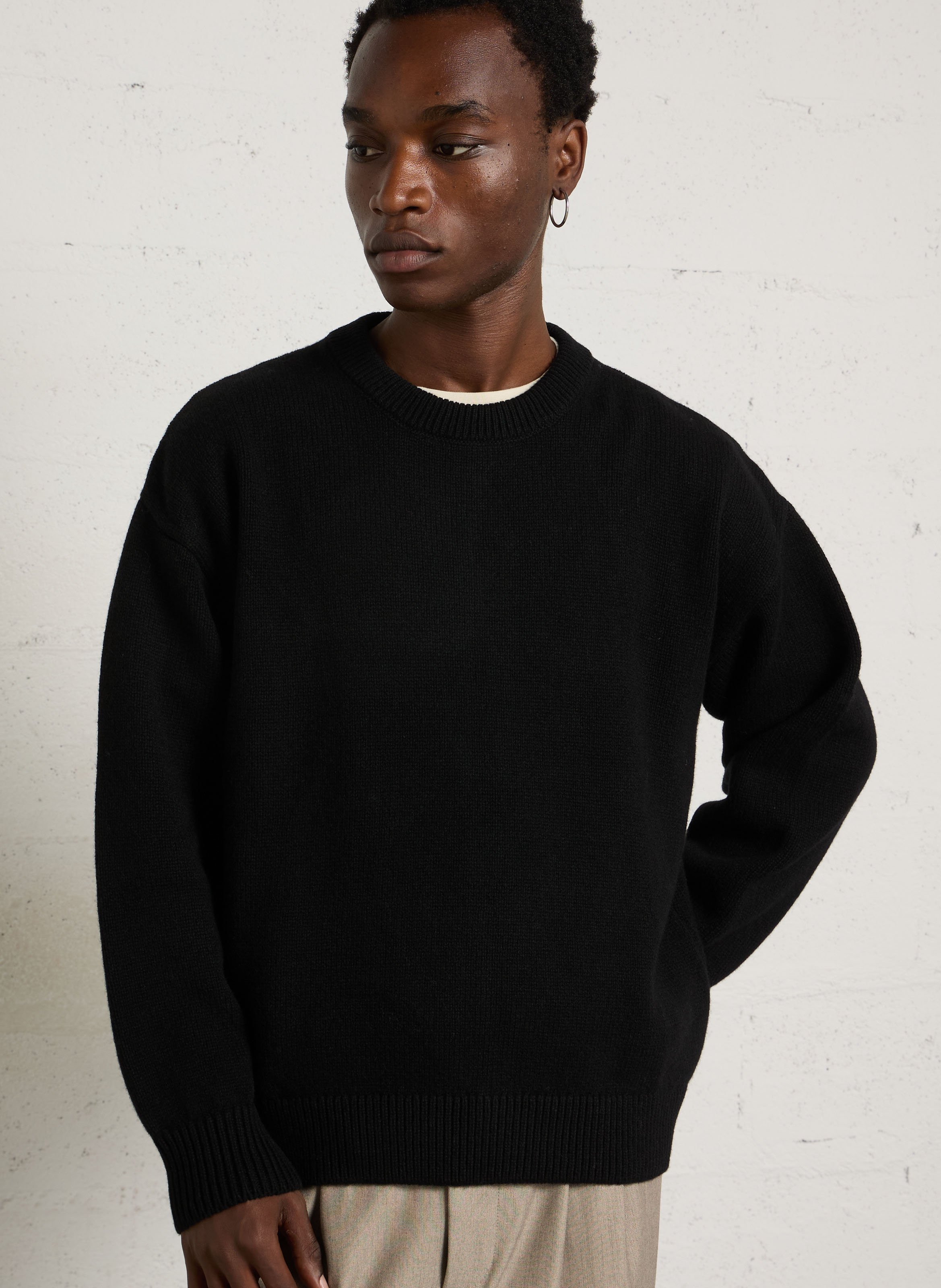 Oversize Rundhalsausschnitt-Pullover aus recycelter Wolle COLORFUL STANDARD