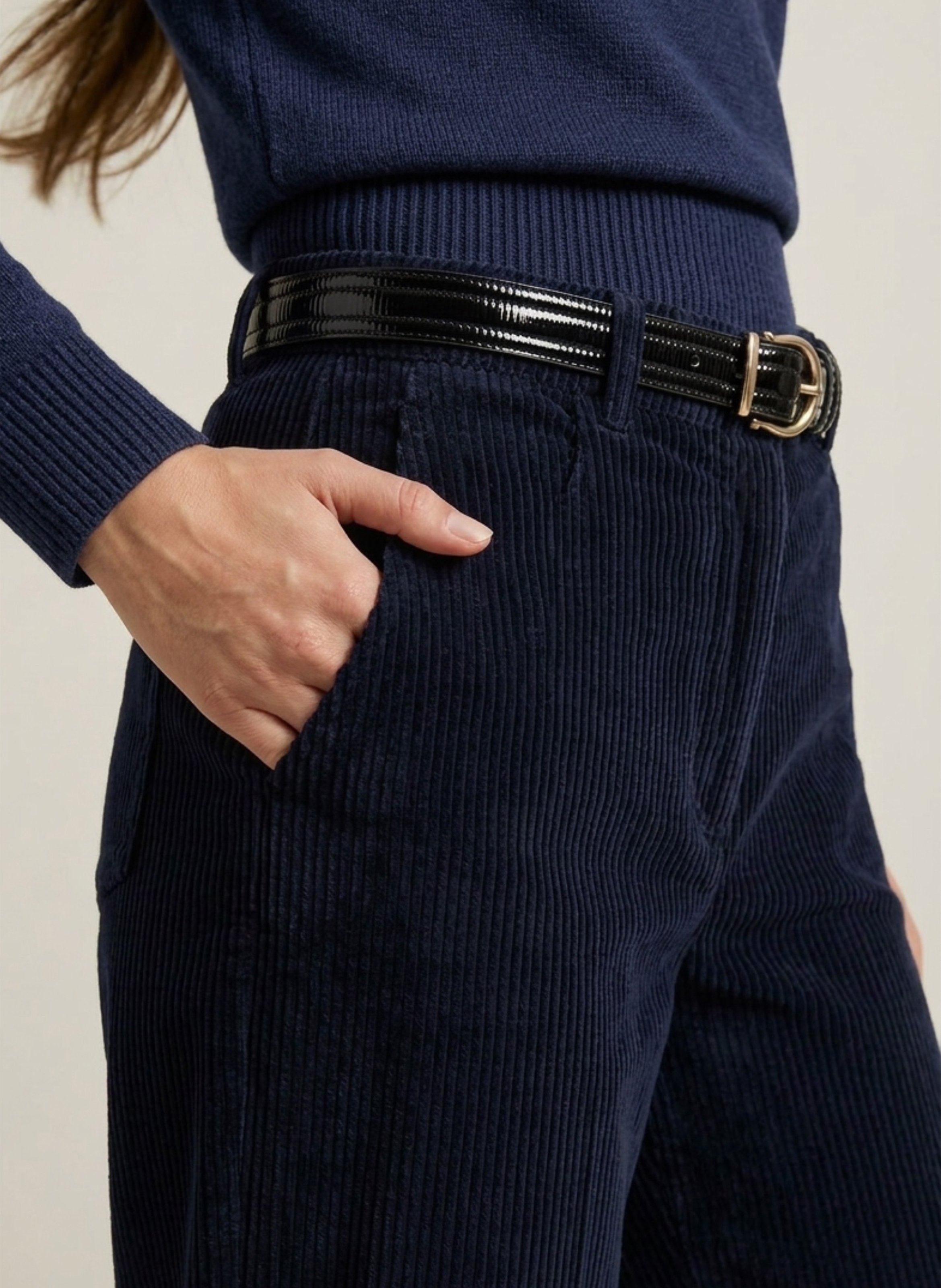 Weite, gerippte Hose aus Baumwolle KOOKAI Blau