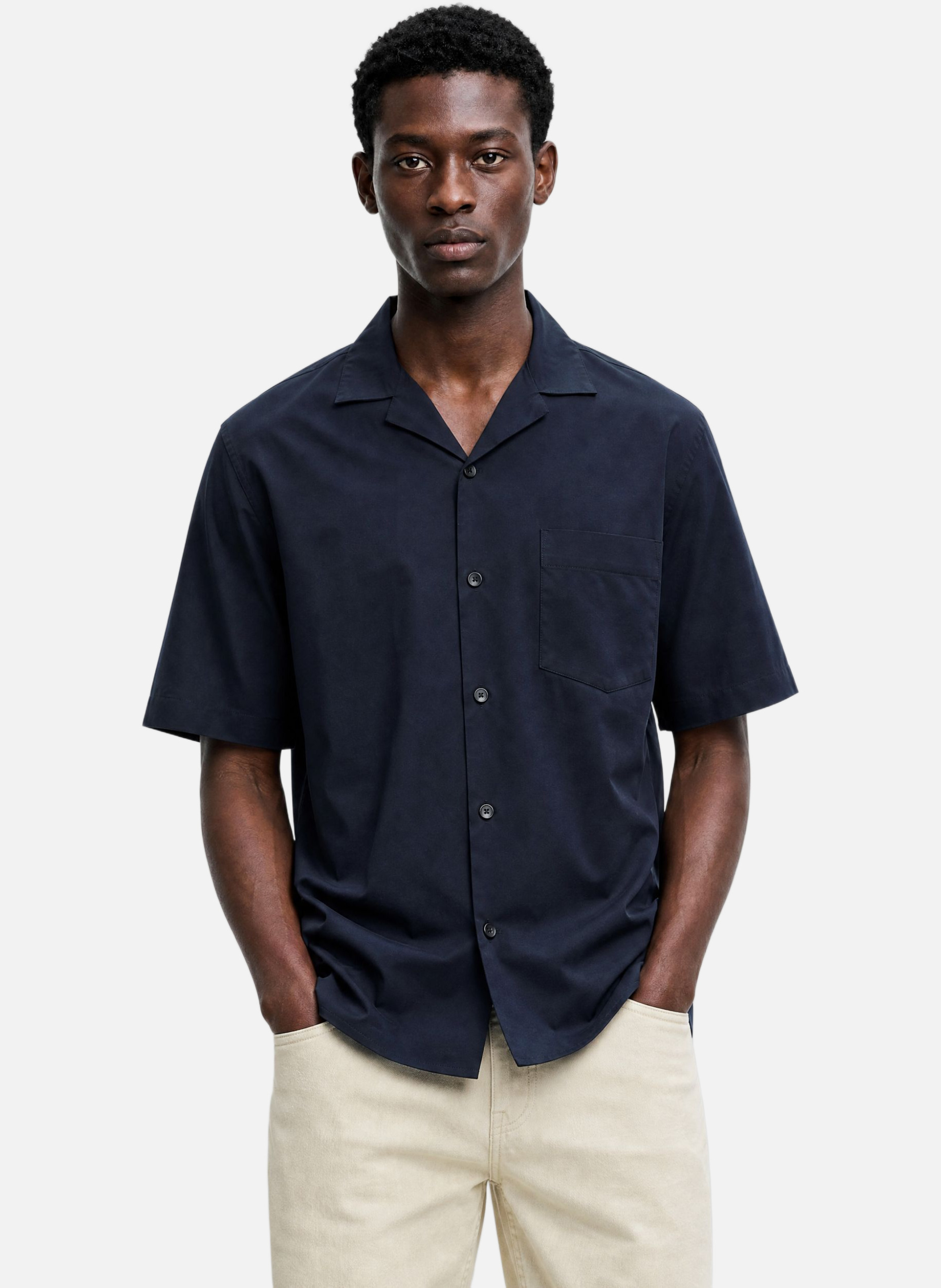 Plain light blue short-sleeved shirt THE KOOPLES Blue