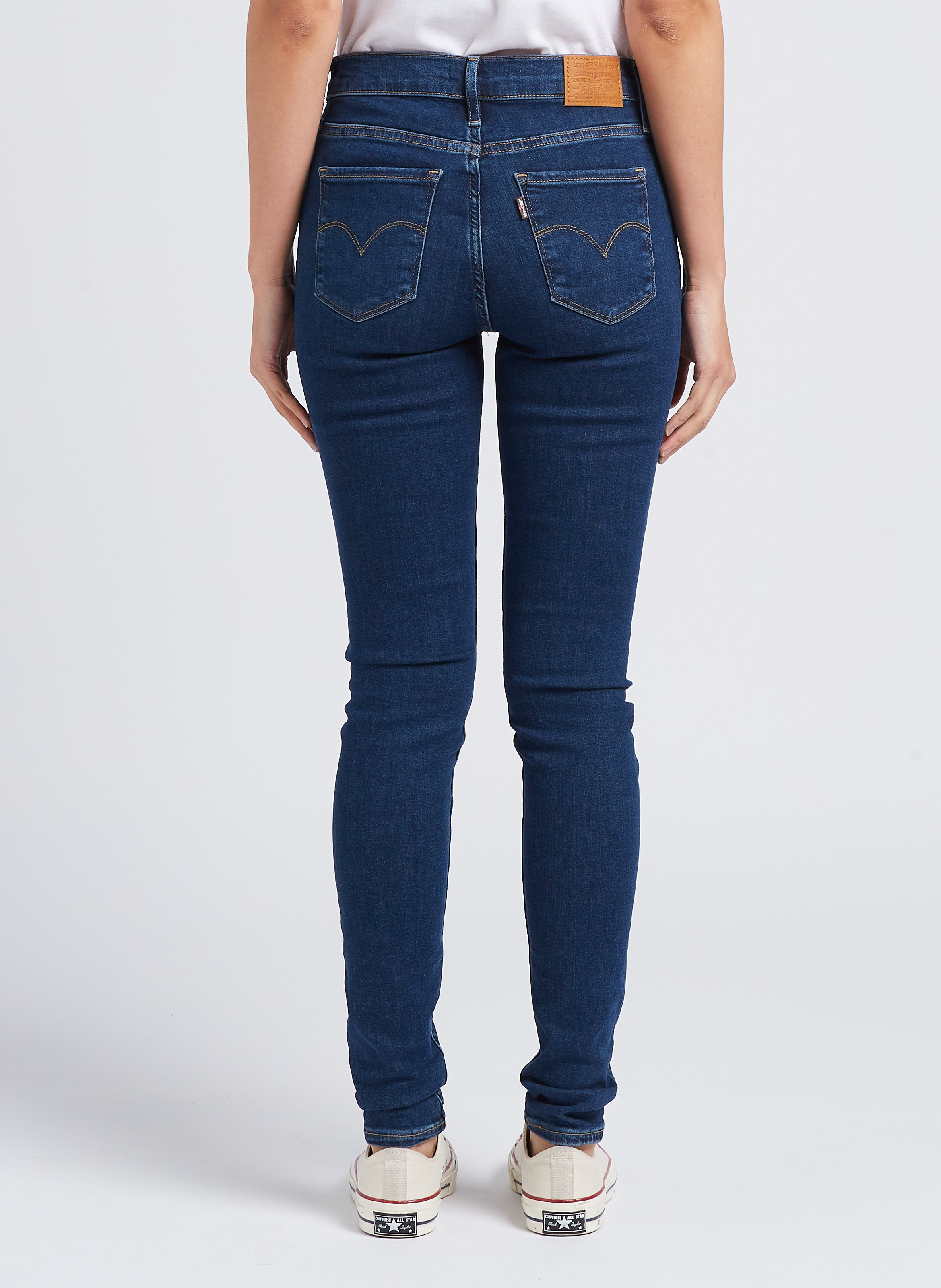High-rise cotton-blend skinny jeans LEVI'S Faded jeans