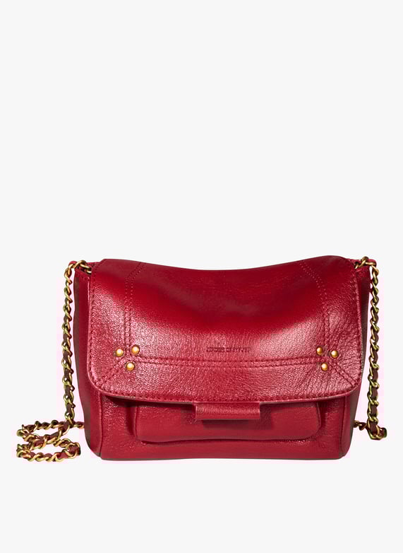 Red Mini leather crossbody bag