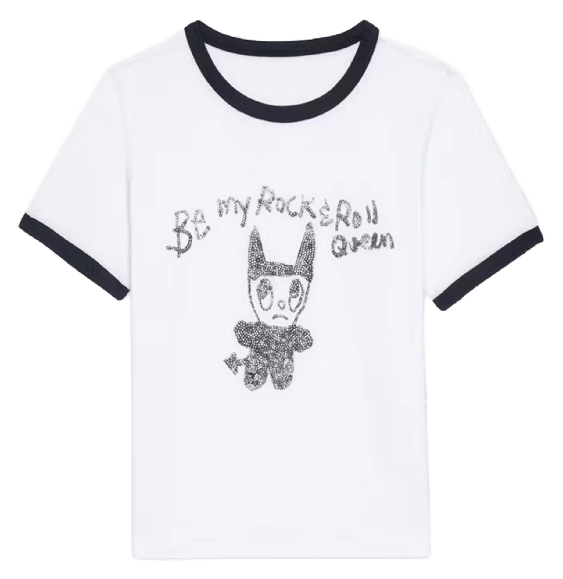 Recht T-shirt met strass ZADIG&VOLTAIRE Wit