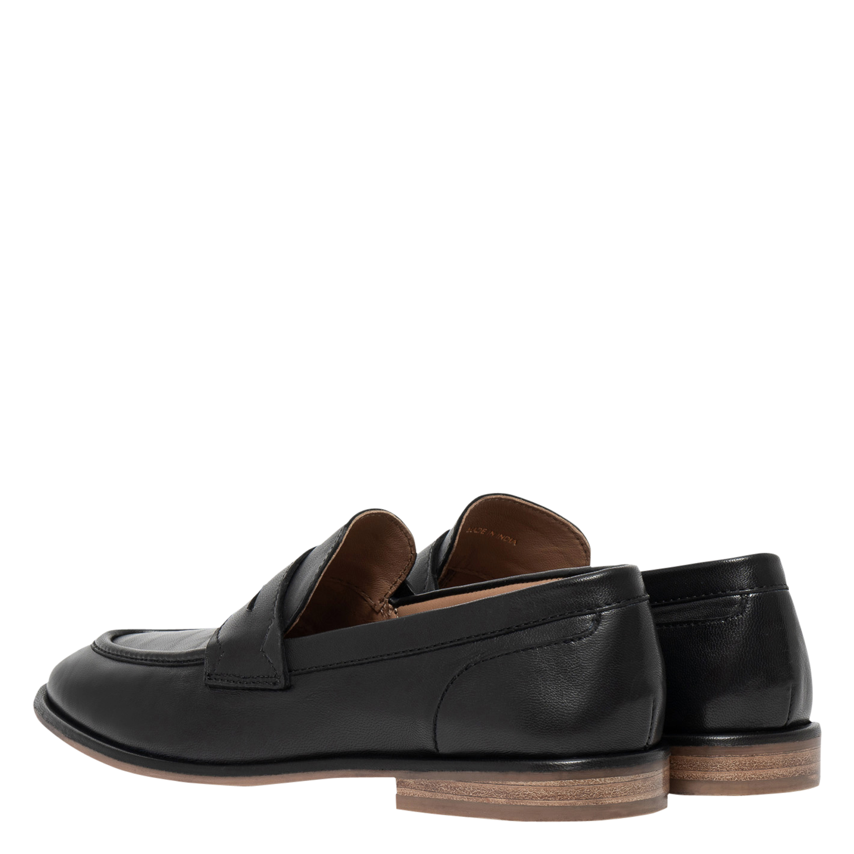 Mocassins plats en cuir  Noir