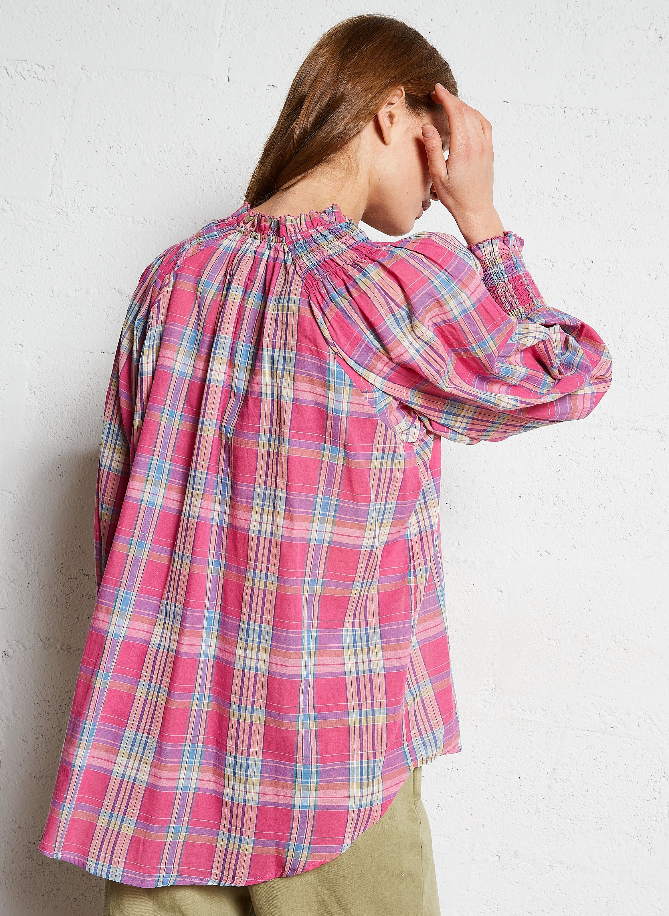 Chemise col classique manches contrastantes en coton BELLEROSE Green