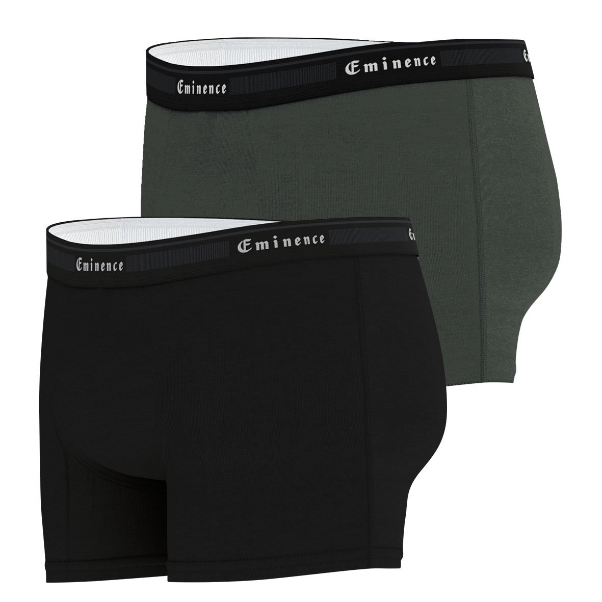 Set of 2 men's organic cotton tailor boxers by Eminence. Multicolored