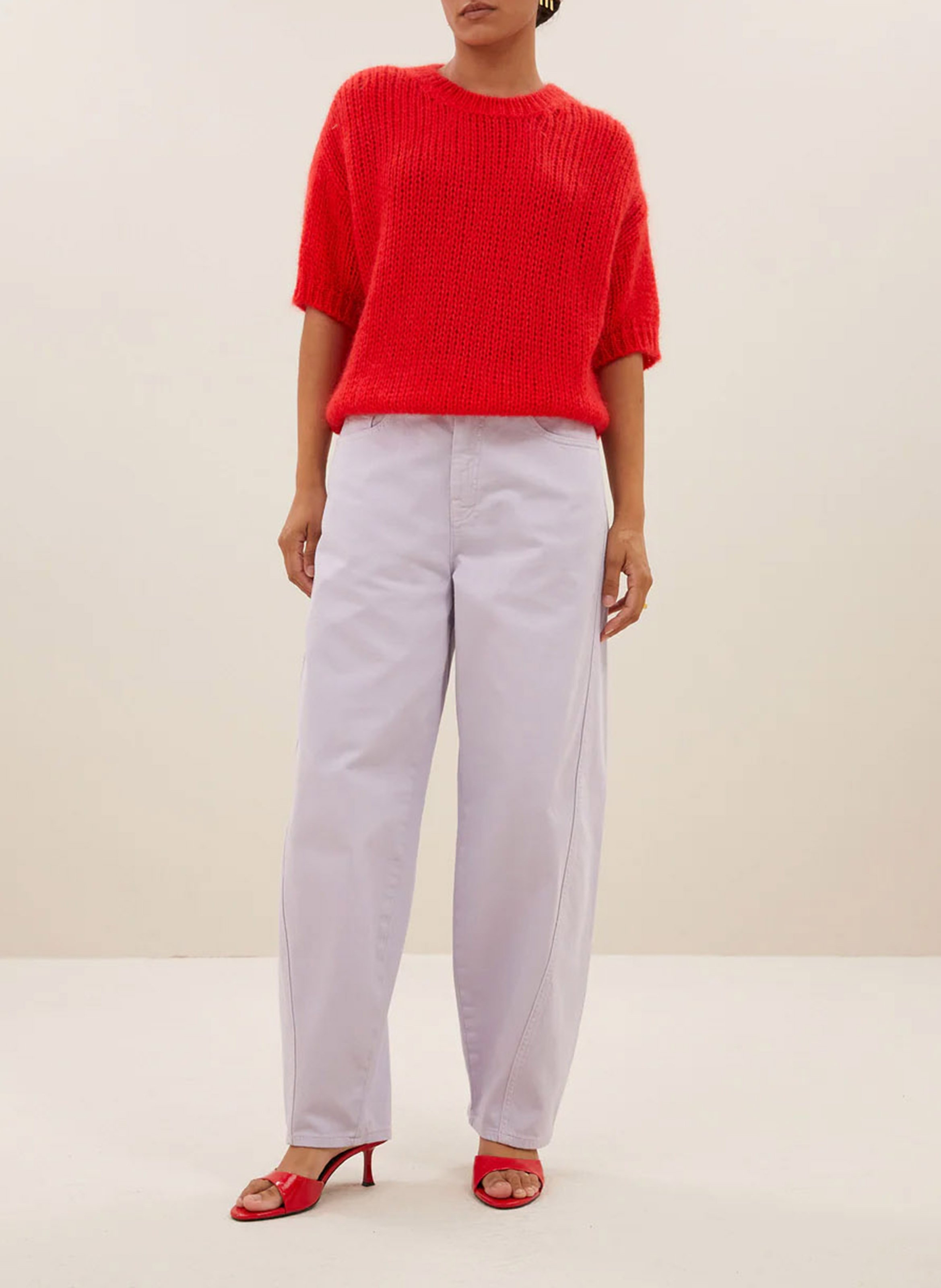 Wijde jeans met hoge taille BY BAR Violet