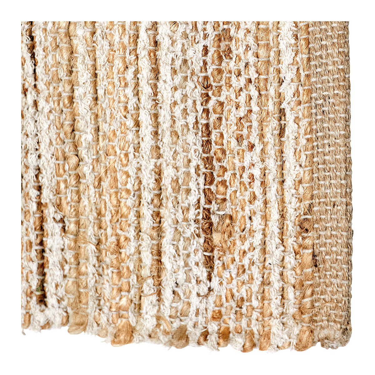 Cotton and jute rug BLANC D'IVOIRE Multicolored