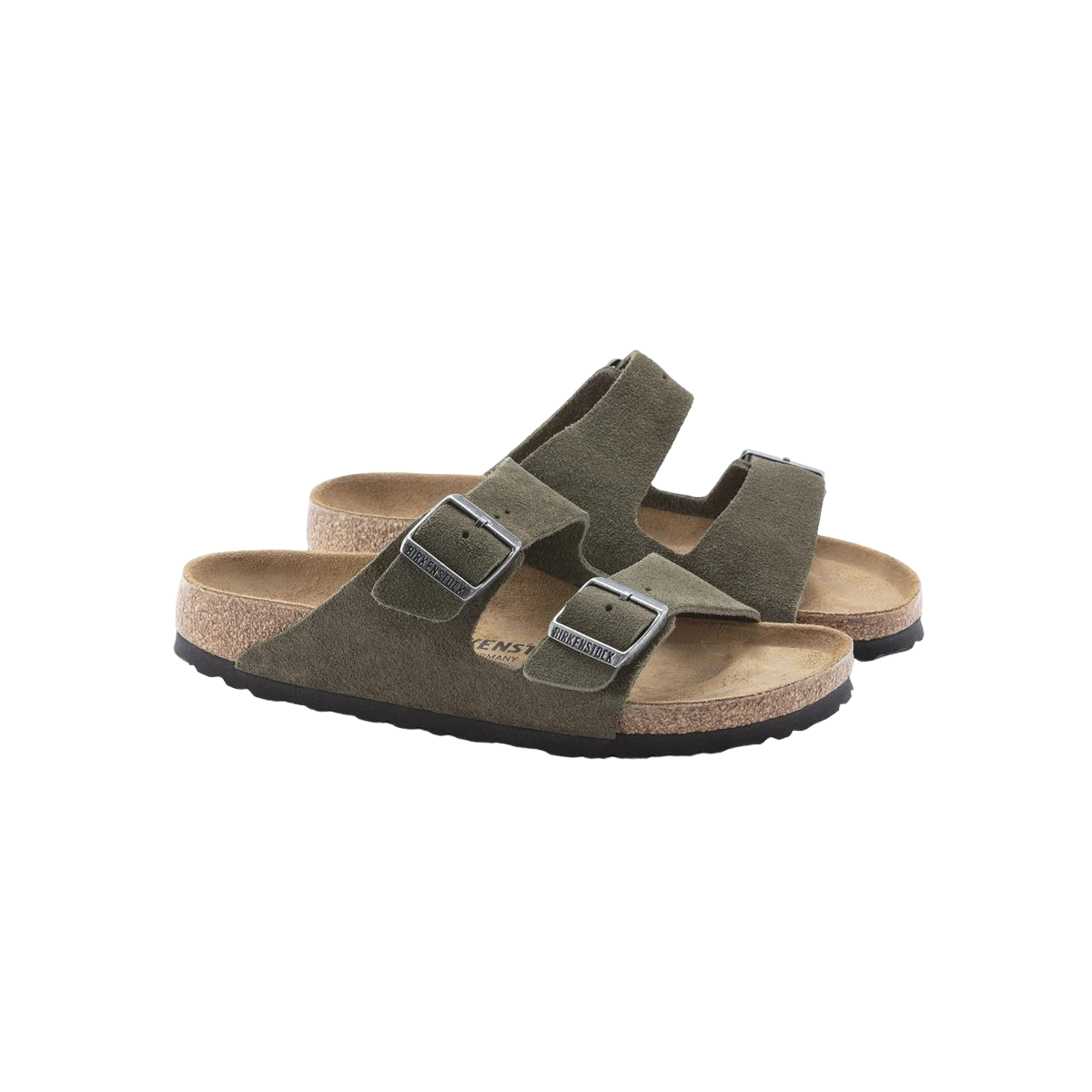 Faux leather sandals BIRKENSTOCK Khaki