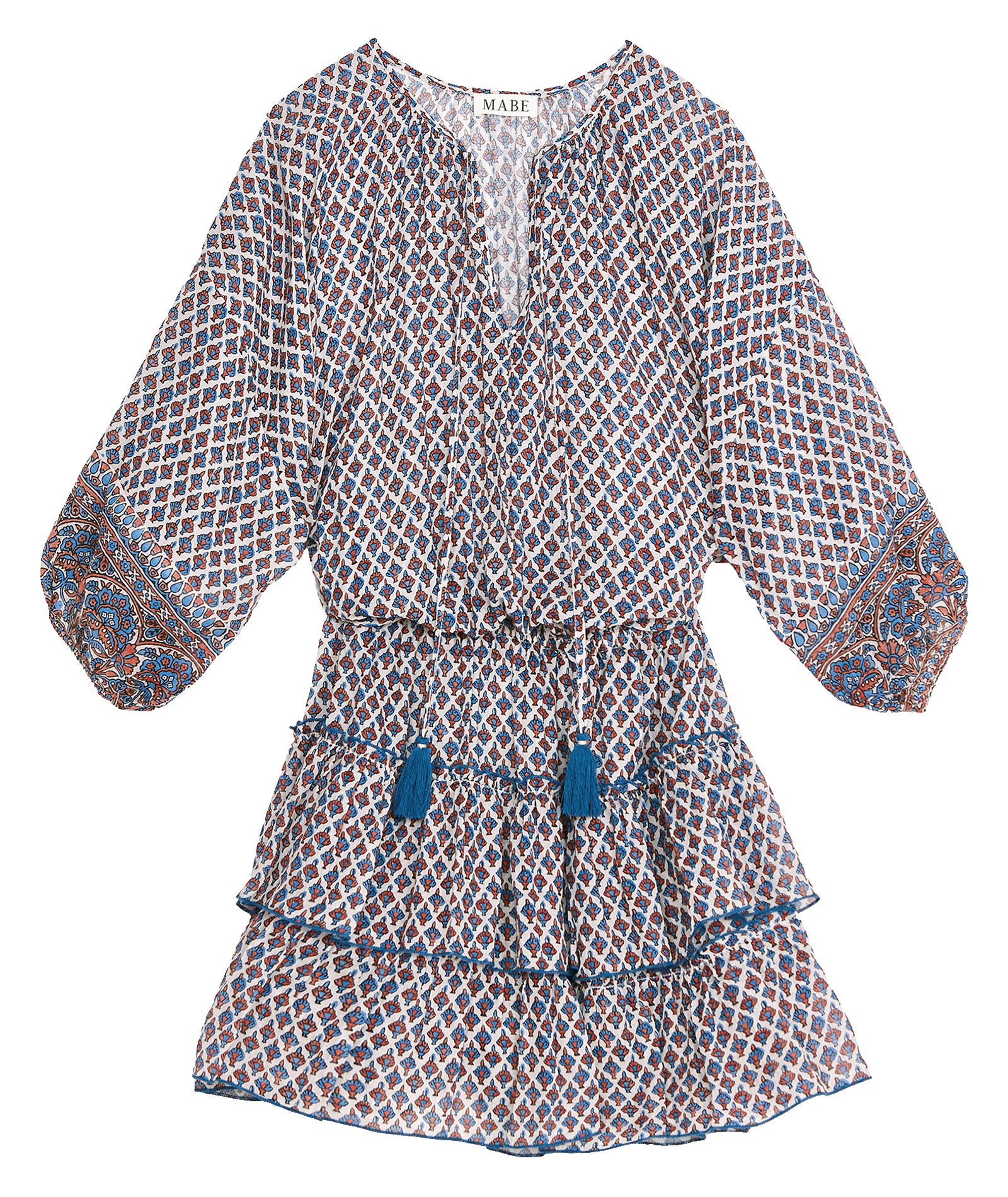 Robe courte cintrée en coton M.A.B.E Orange