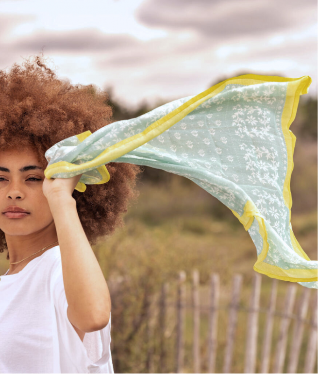 Foulard adulte BINDI ATELIER Bleu