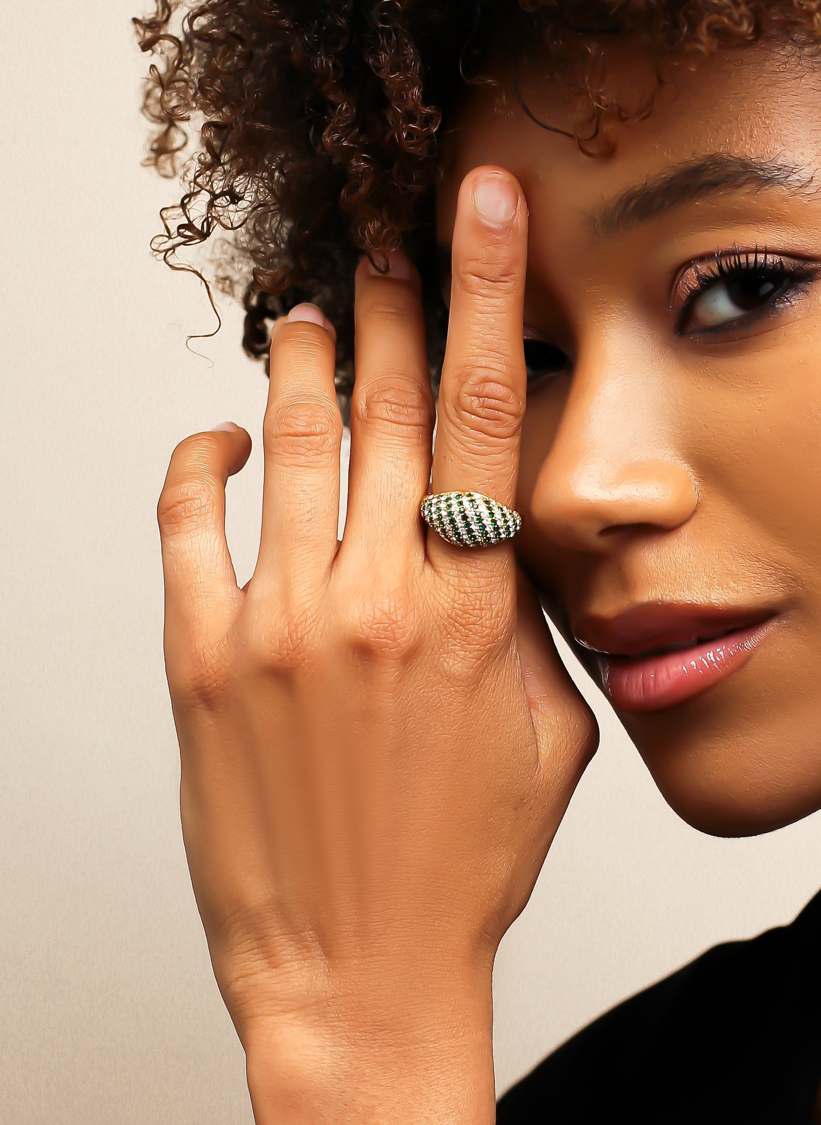 Wide diana ring AEC Paris Green