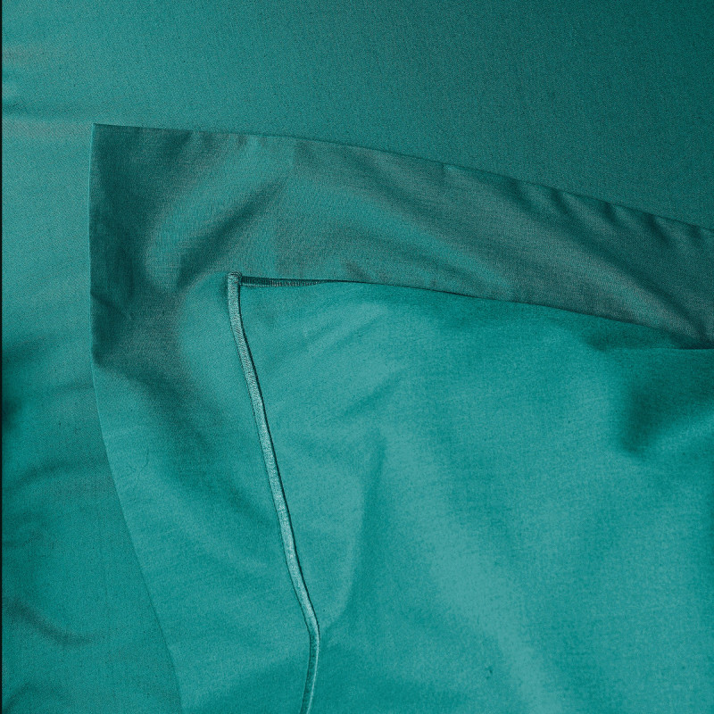 Cotton percale pillow case COTON PUR Blue
