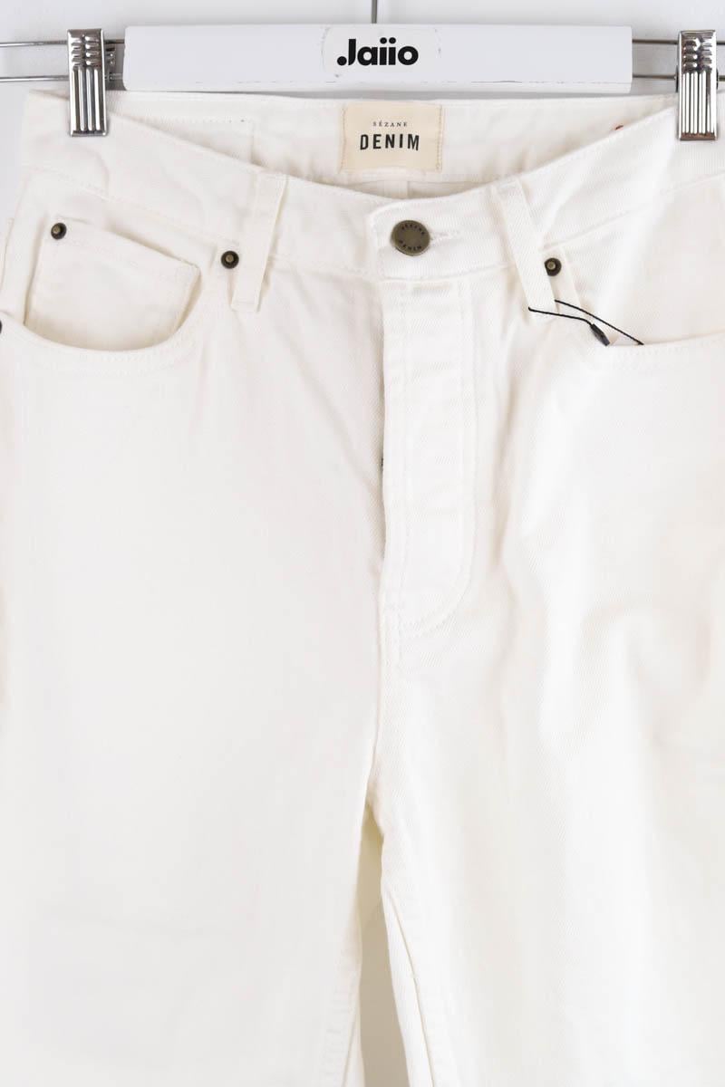 Cotton skinny jeans SEZANE - Seconde main White