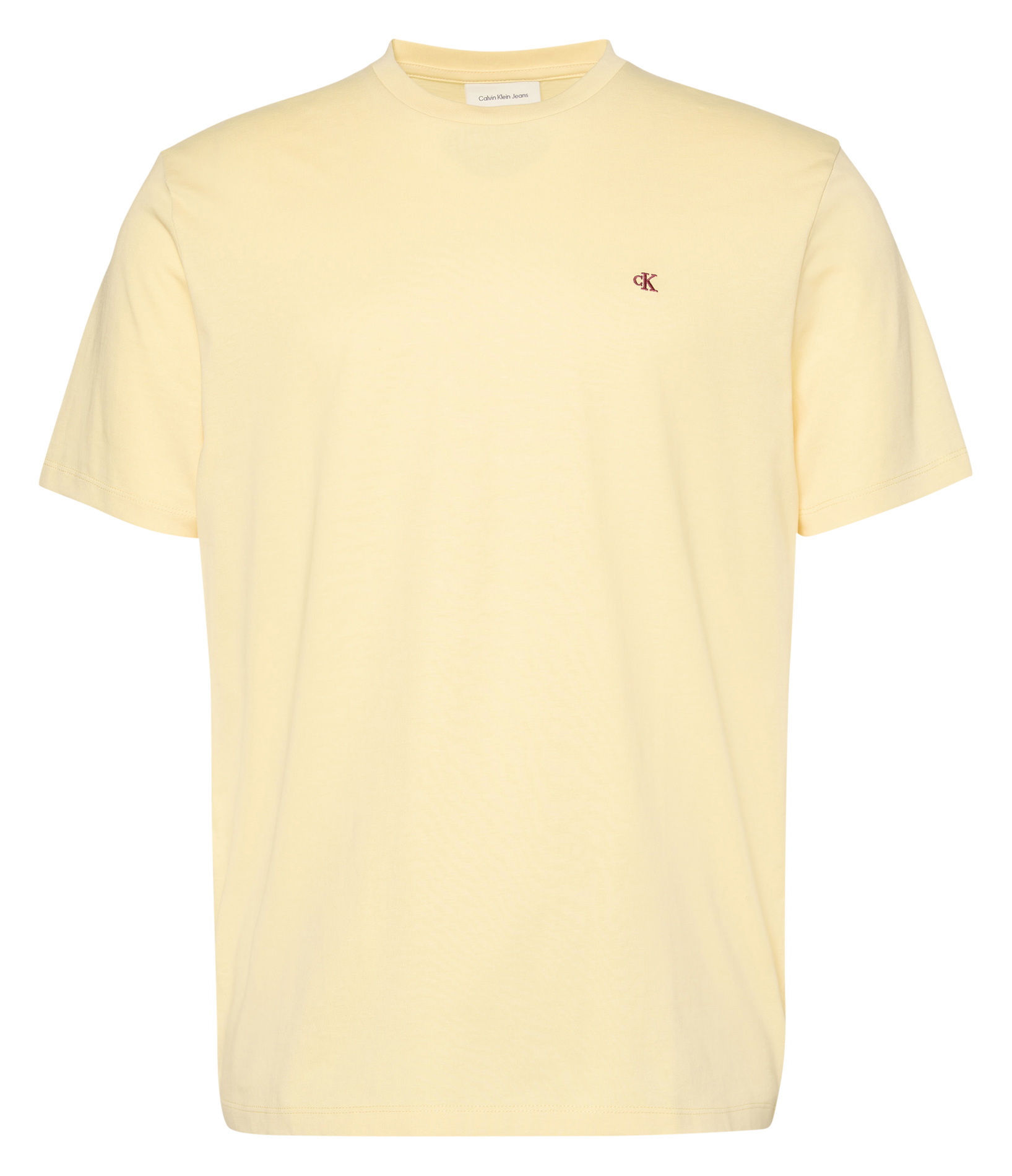 Tee-shirt droit en coton CALVIN KLEIN Jaune