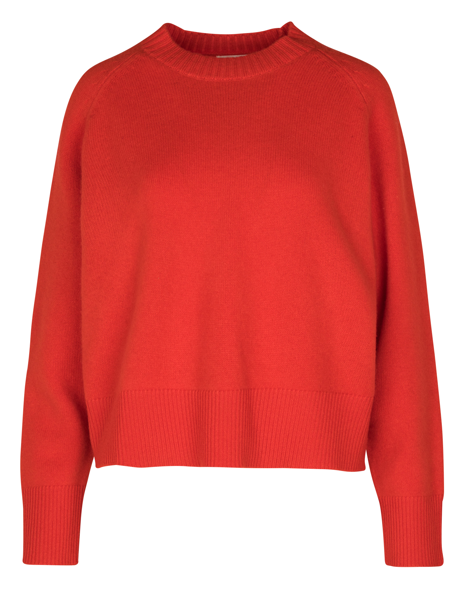 Pull ample col rond en laine SUNCOO Rouge