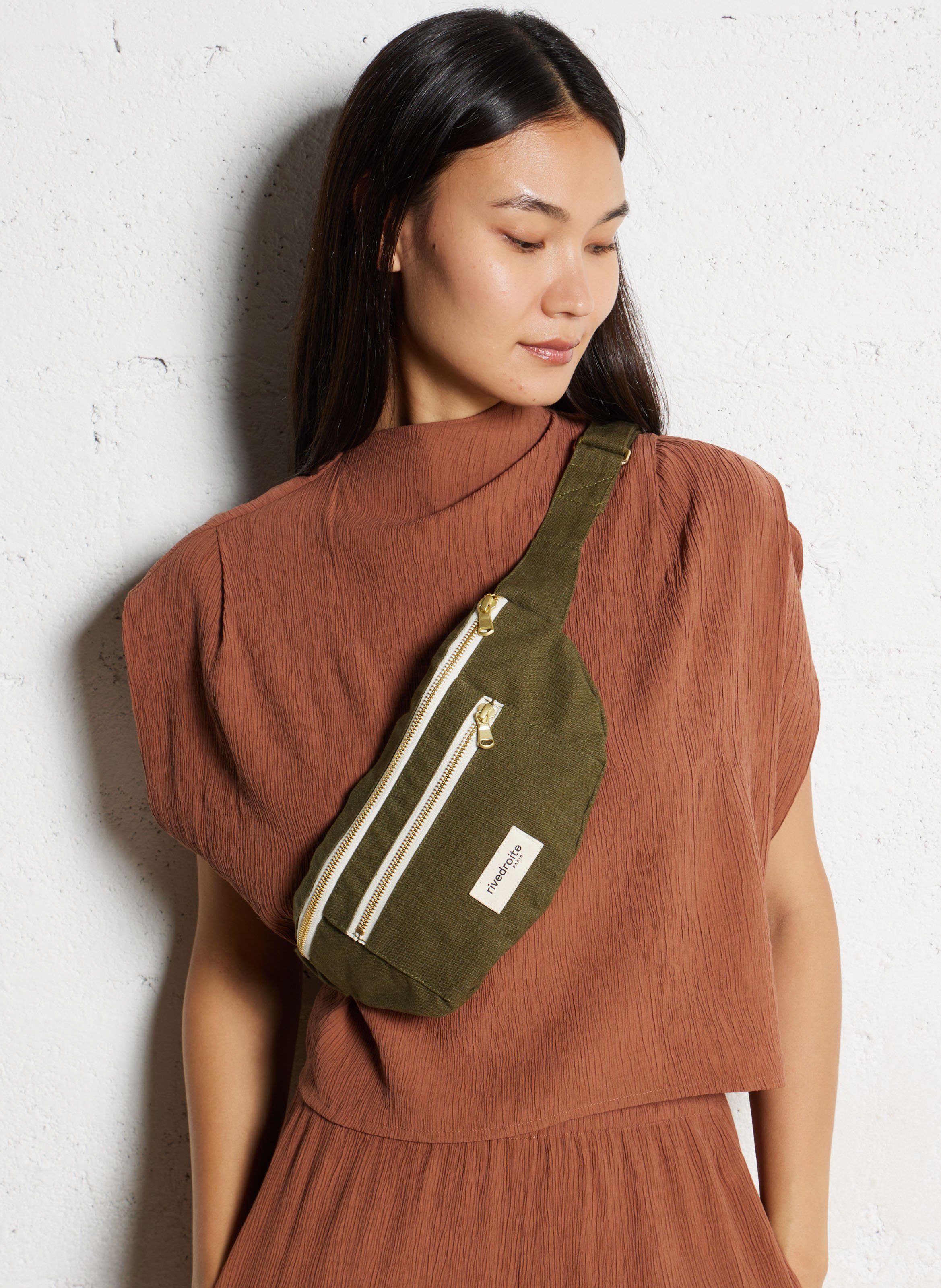 Hüfttasche aus Recycling-Baumwolle Grun