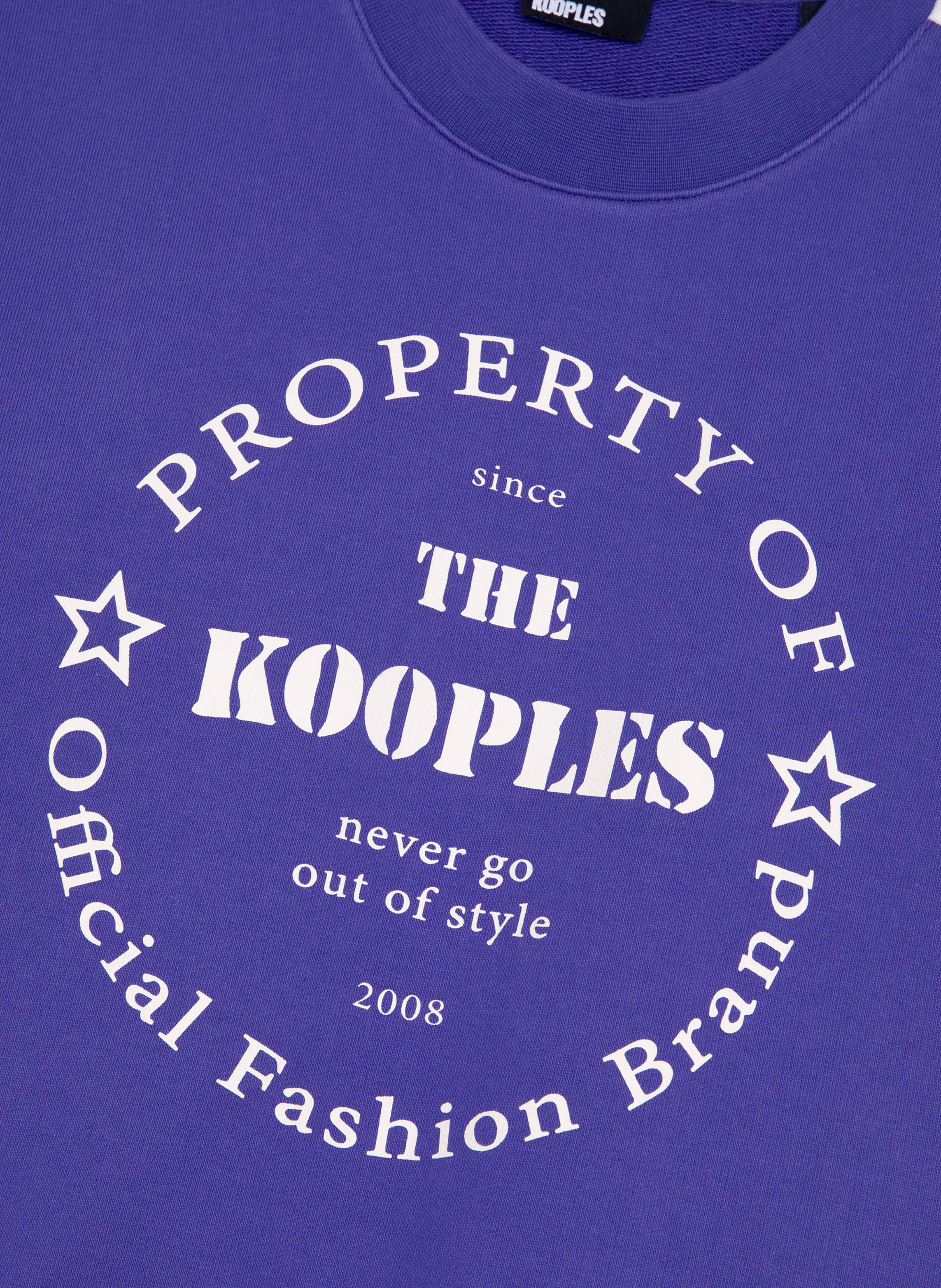 Short-sleeved sweatshirt with screen printing THE KOOPLES Purple