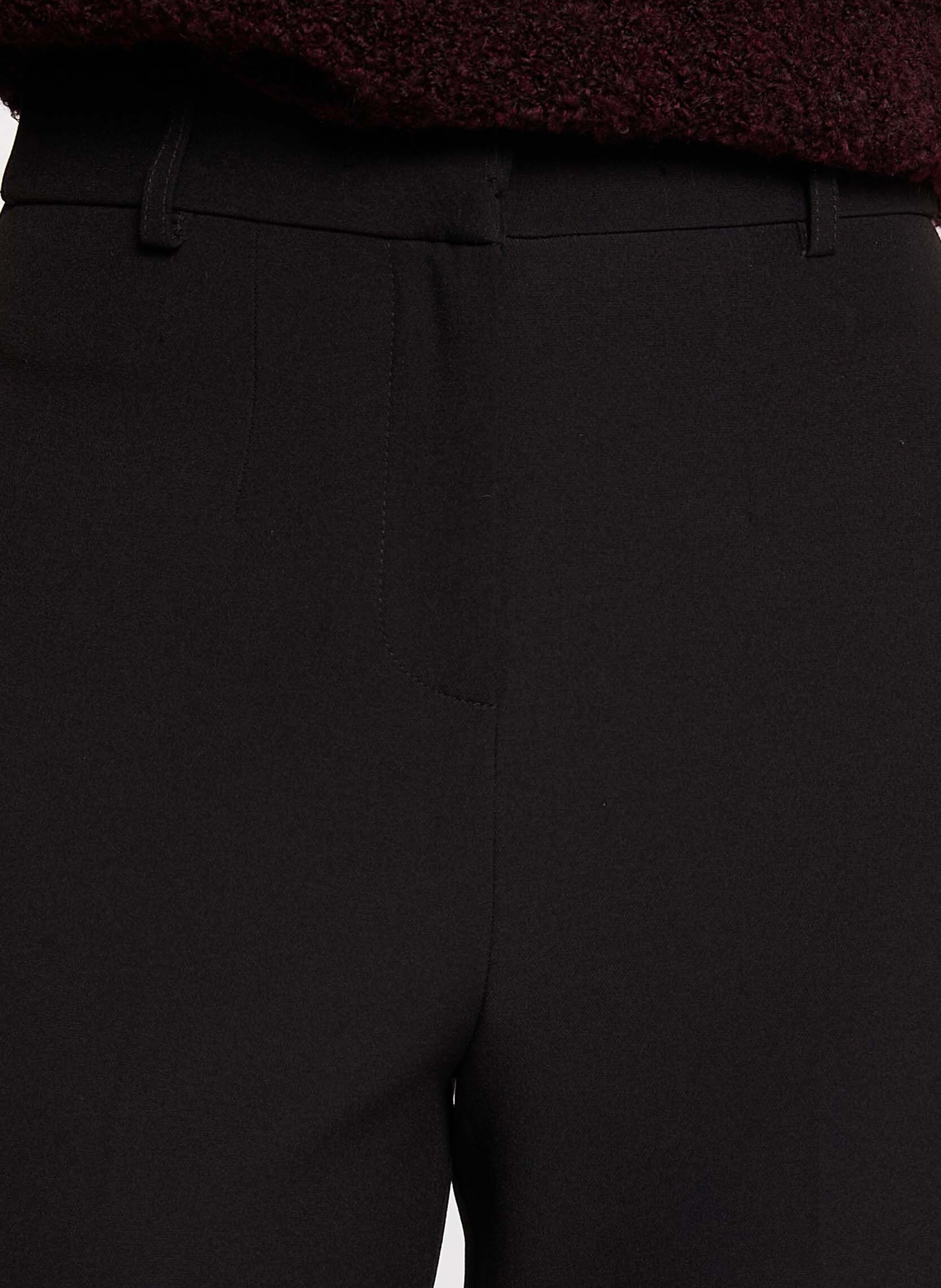 Rechte bandplooibroek MORGAN Zwart