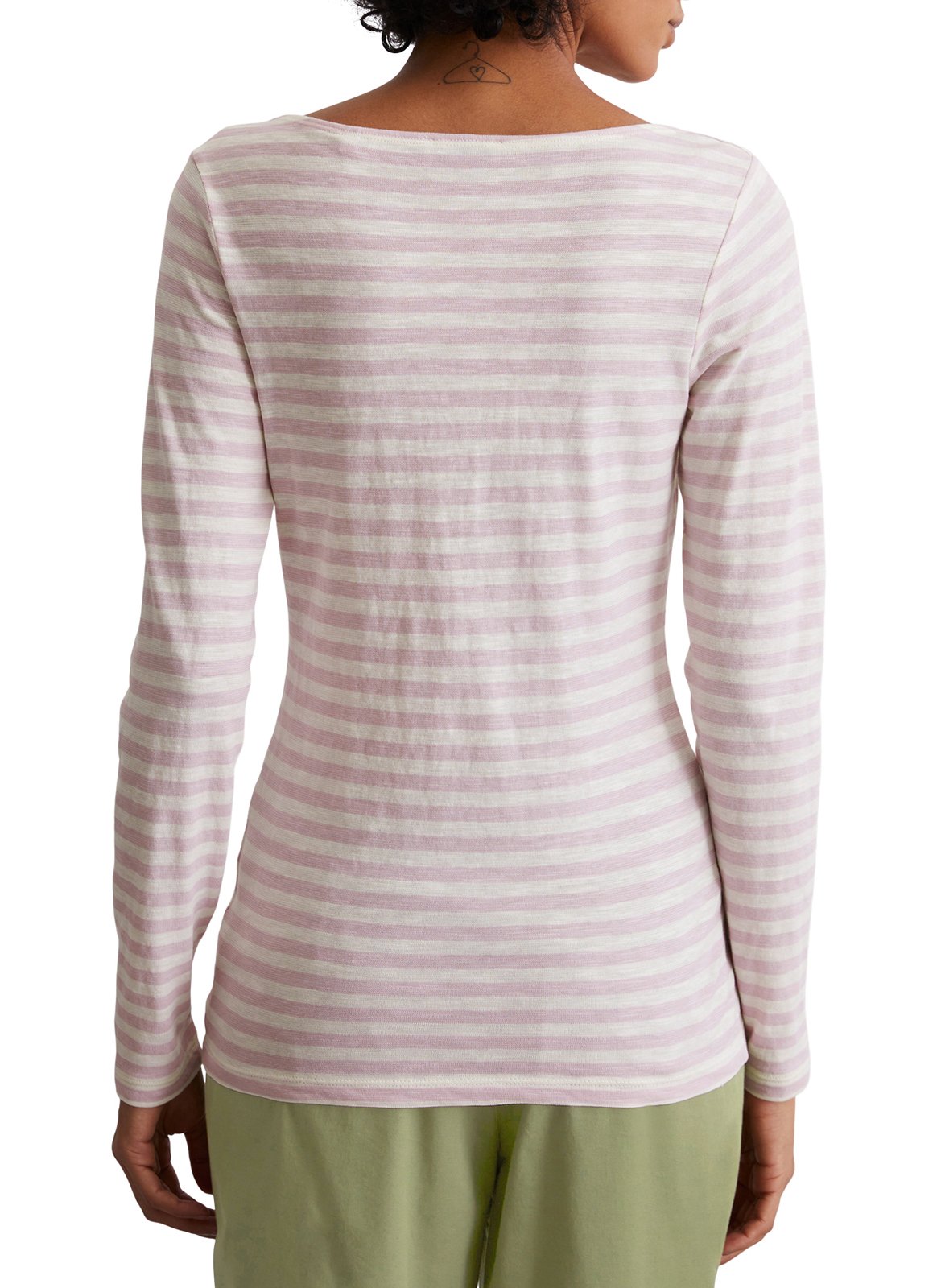 Camiseta de algodón con cuello barco MARC O'POLO Multicolor