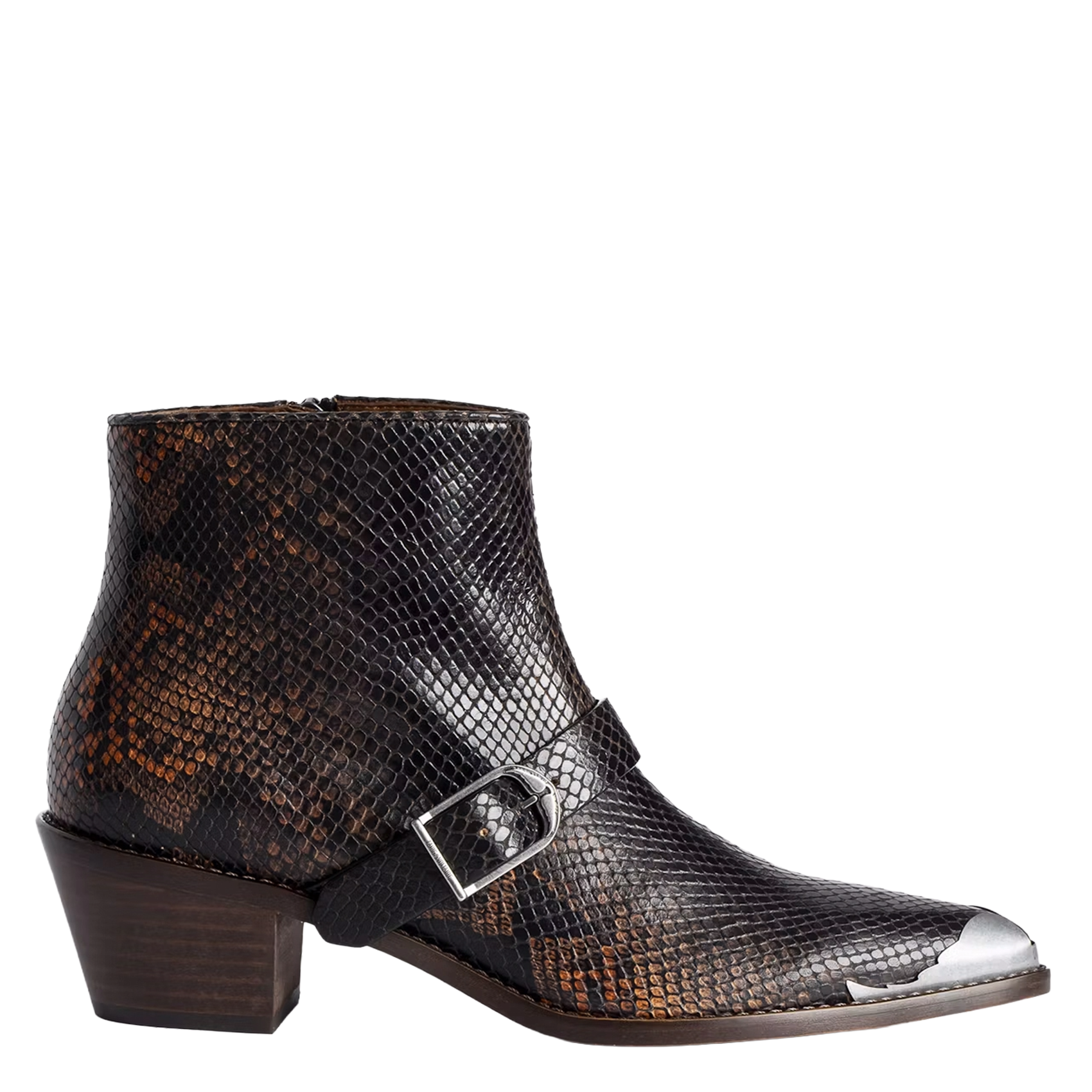 Bottines pointues en cuir ZADIG&VOLTAIRE Orange