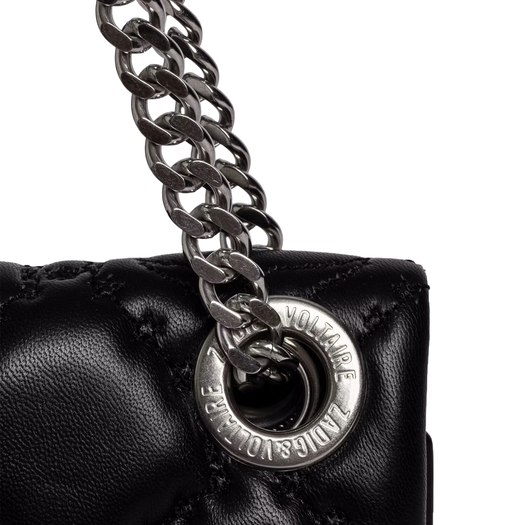 Quilted leather clutch bag ZADIG&VOLTAIRE Black