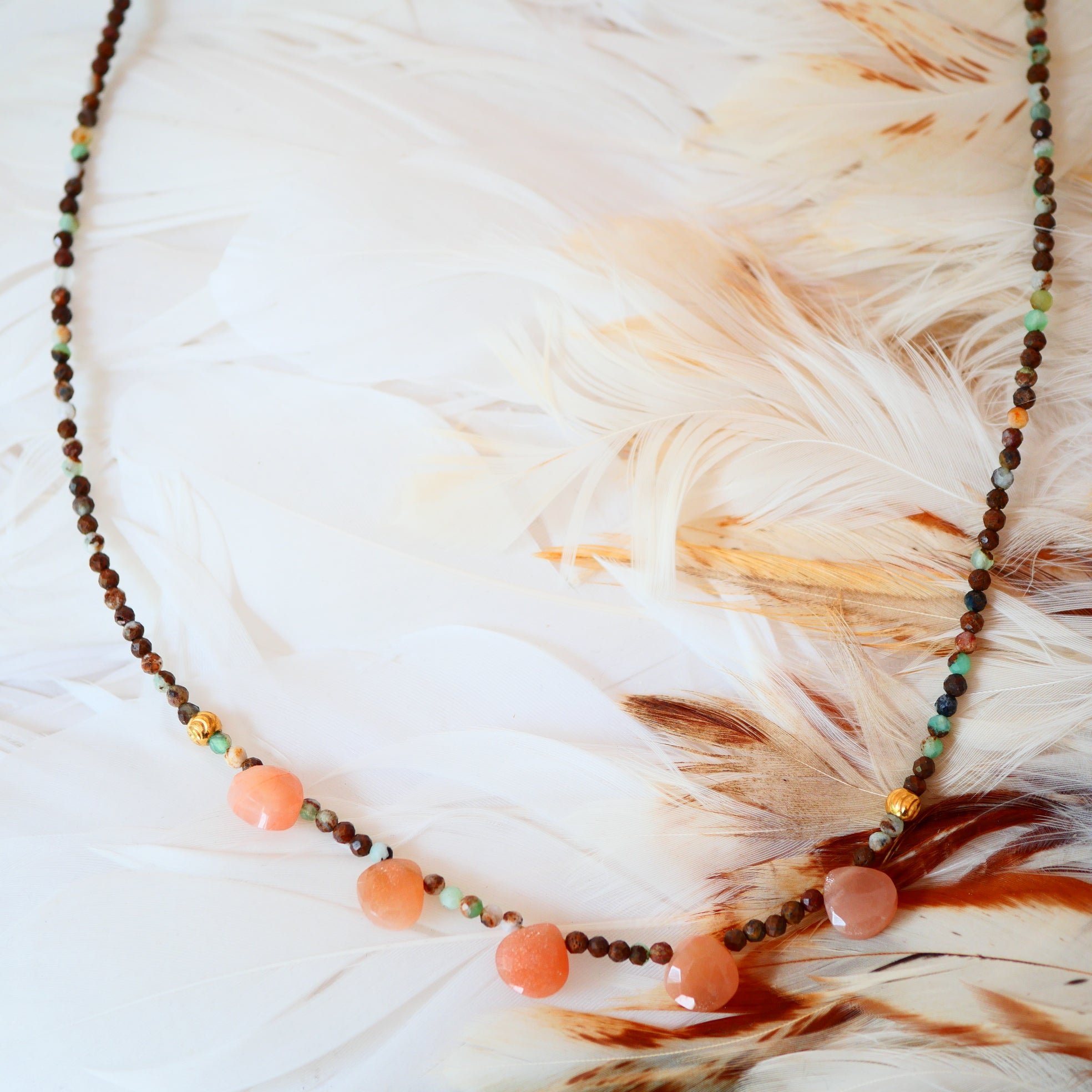 Chrysoprase necklace GINANDGER Green