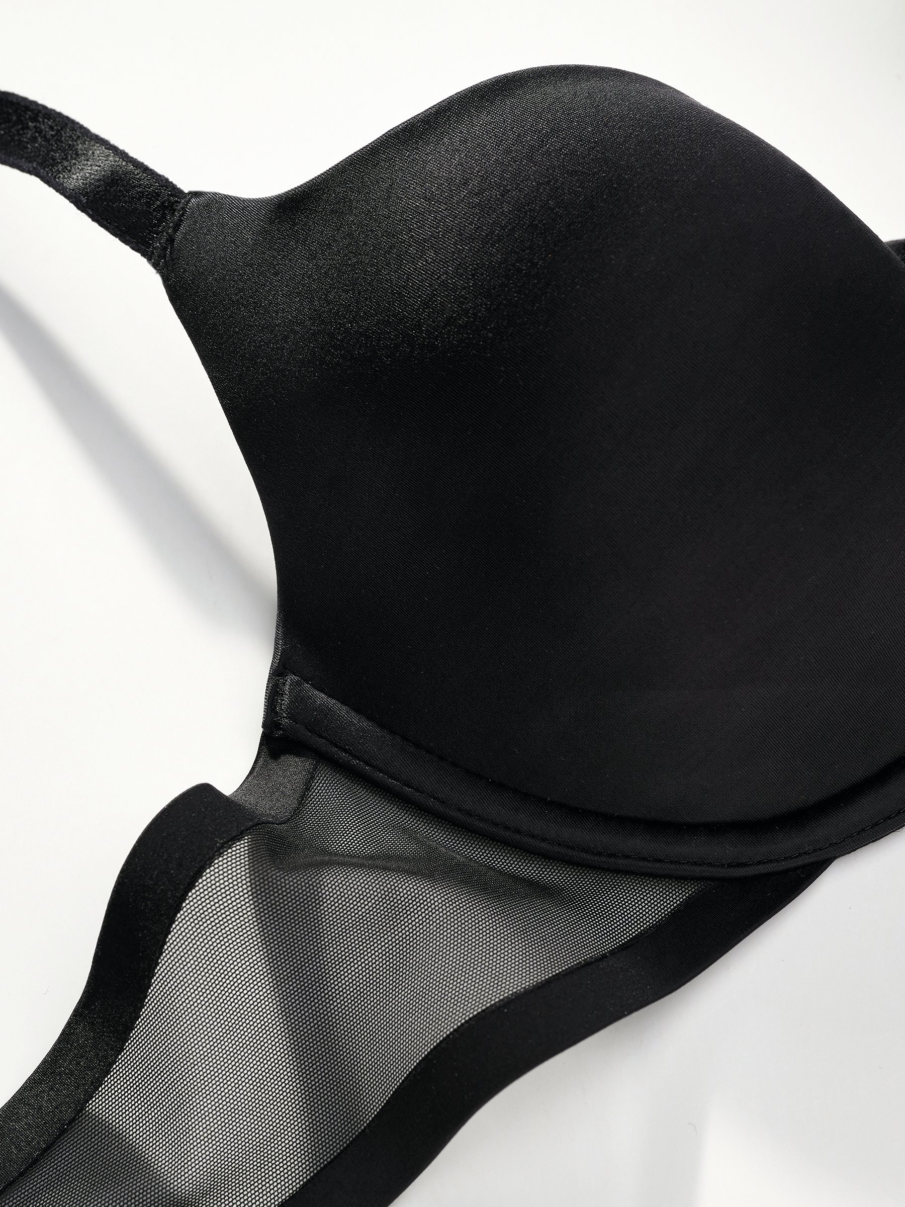 Underwired balconette bra Black
