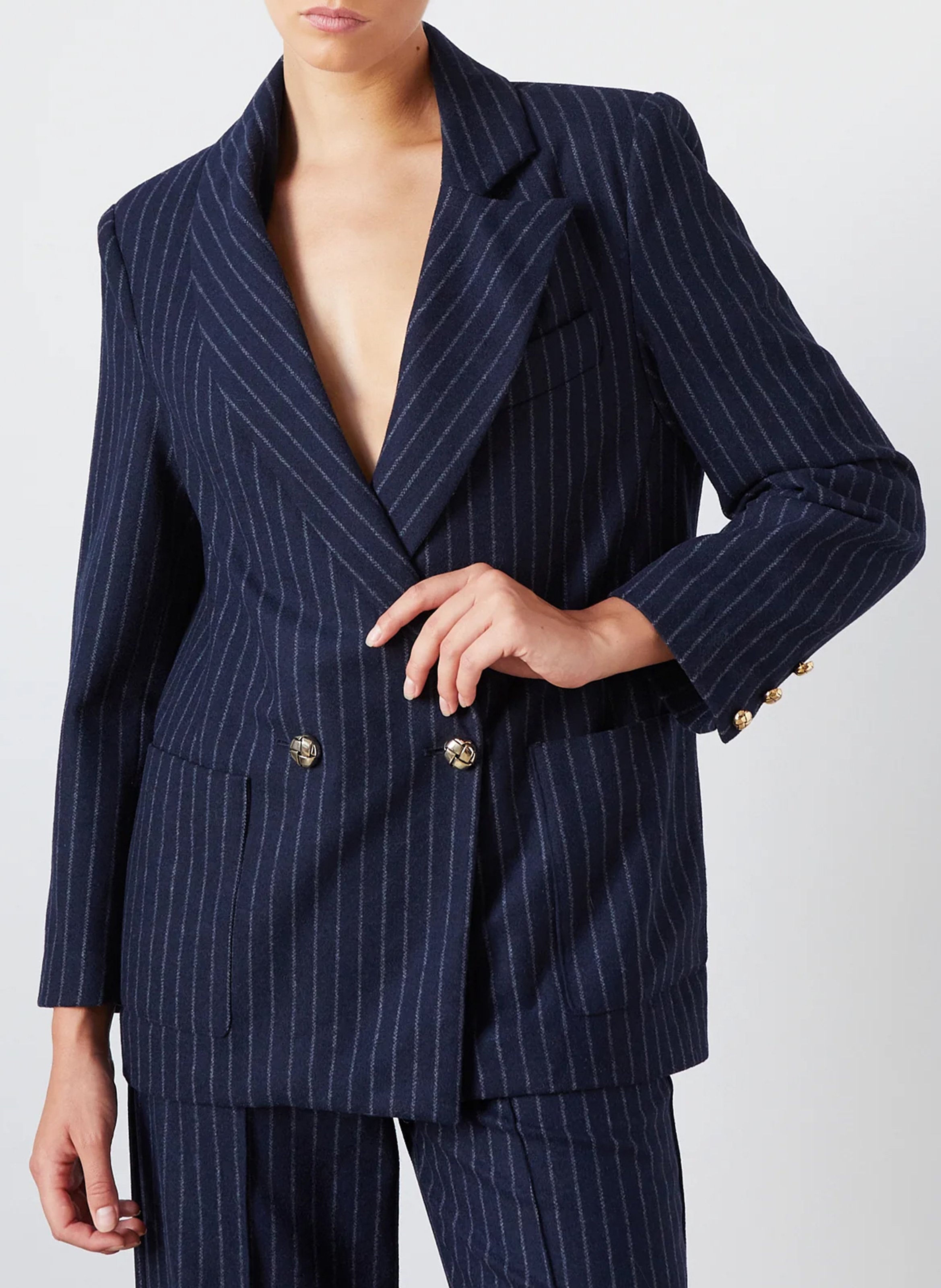 Oversized organic linen blazer THE LABEL EDITION